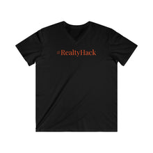 Load image into Gallery viewer, #RealtyHack Men's Fitted V-Neck Short Sleeve Tee