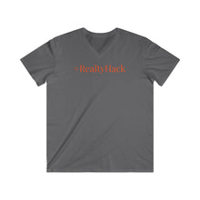 Load image into Gallery viewer, #RealtyHack Men's Fitted V-Neck Short Sleeve Tee