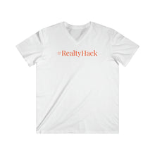 Load image into Gallery viewer, #RealtyHack Men's Fitted V-Neck Short Sleeve Tee