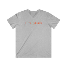 Load image into Gallery viewer, #RealtyHack Men's Fitted V-Neck Short Sleeve Tee
