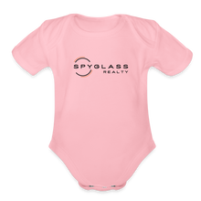 Load image into Gallery viewer, Organic Short Sleeve Baby Bodysuit - light pink