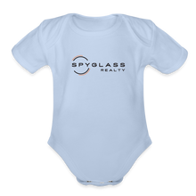 Load image into Gallery viewer, Organic Short Sleeve Baby Bodysuit - sky