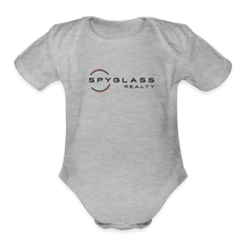 Load image into Gallery viewer, Organic Short Sleeve Baby Bodysuit - heather grey