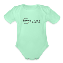Load image into Gallery viewer, Organic Short Sleeve Baby Bodysuit - light mint