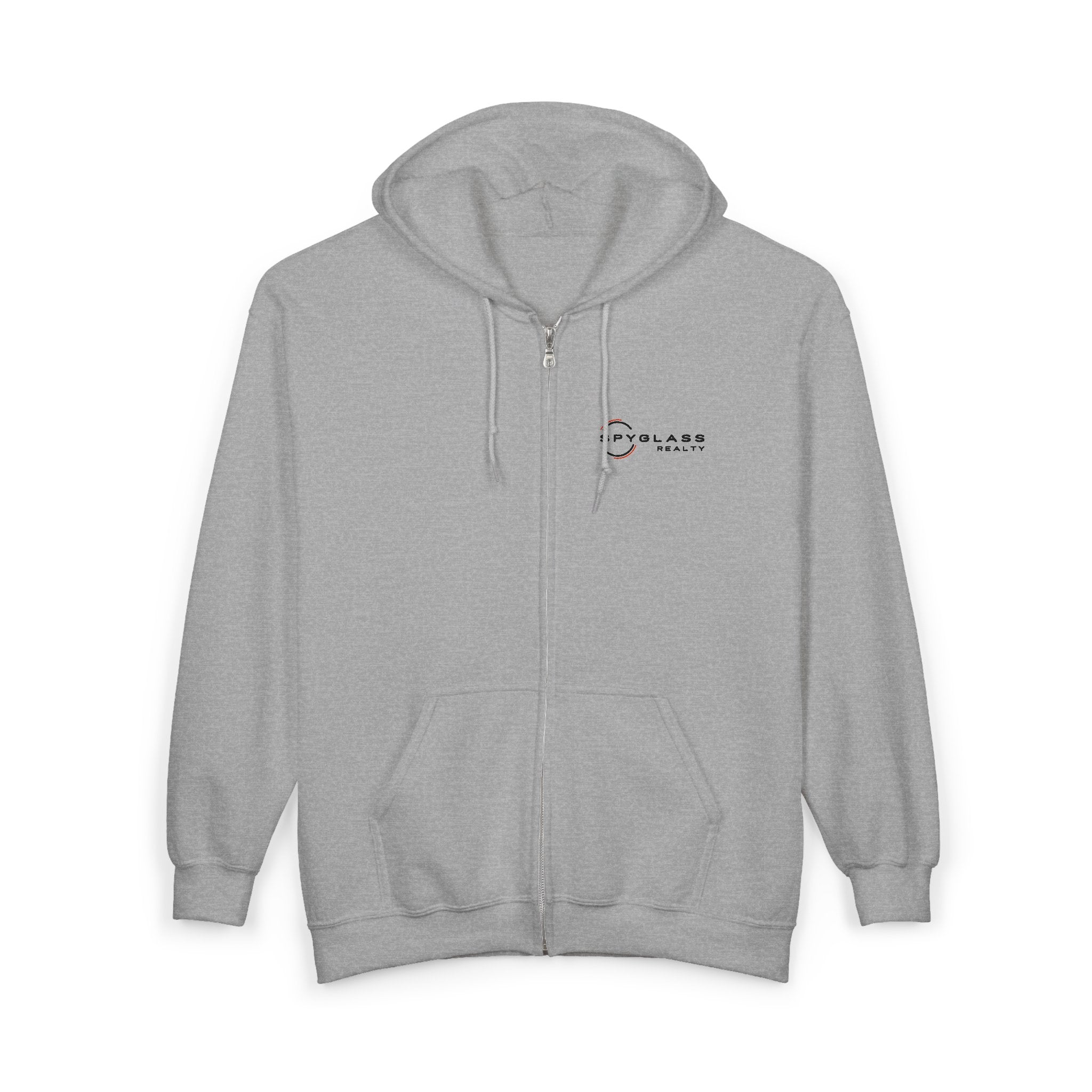 Minimal Logo Full‑Zip Hoodie — Zip-Up Sweatshirt