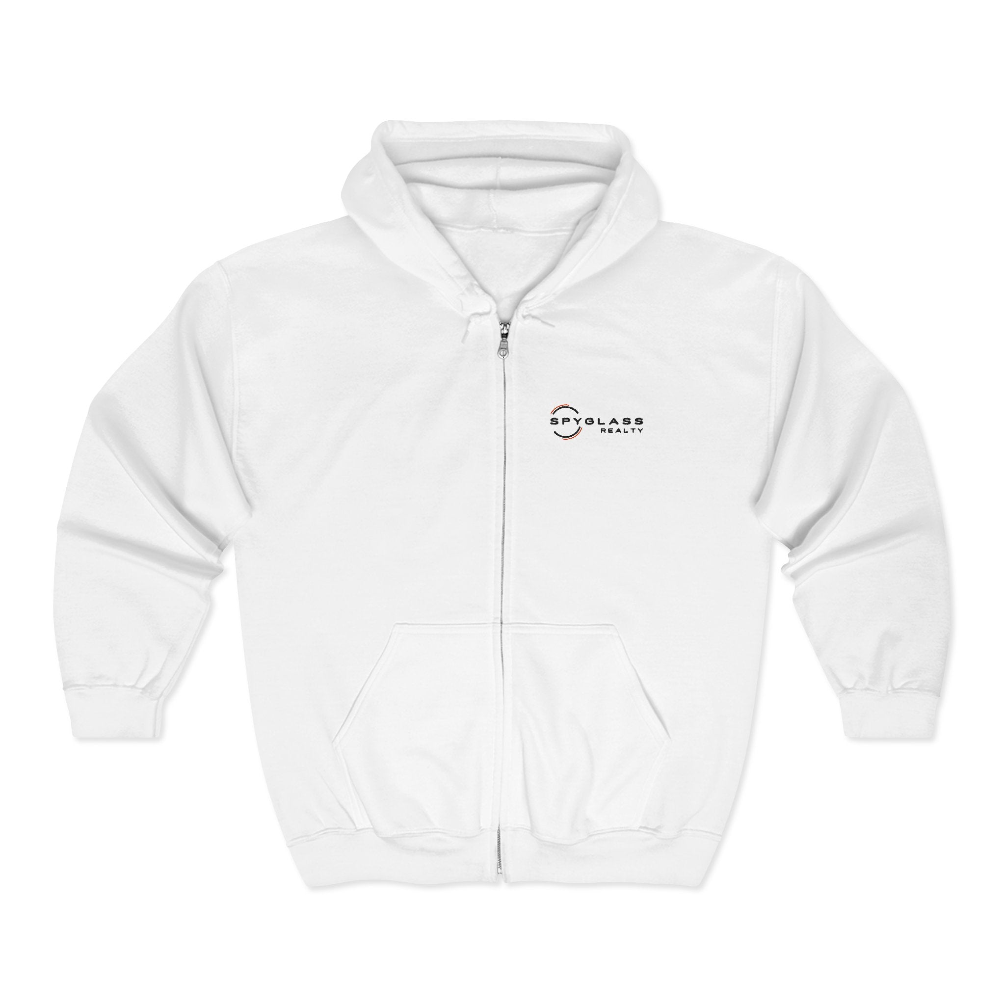 Minimal Logo Full‑Zip Hoodie — Zip-Up Sweatshirt