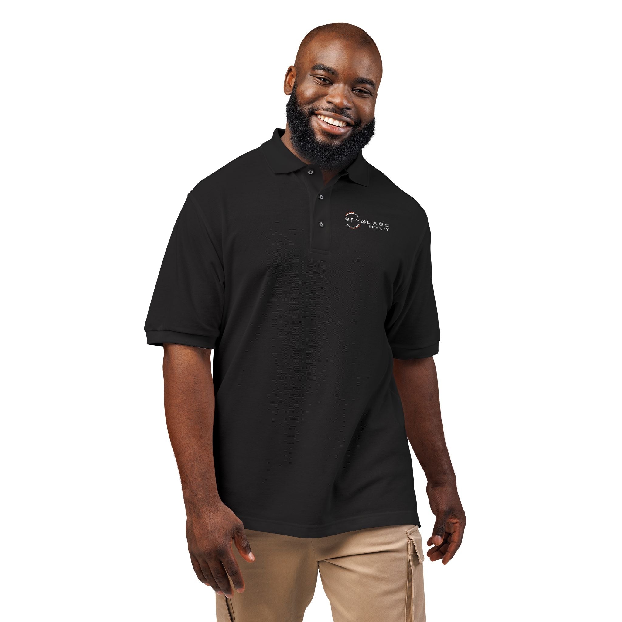 Embroidered Spyglass Logo Polo Shirt