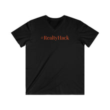 Load image into Gallery viewer, #RealtyHack Men&#39;s Fitted V-Neck Short Sleeve Tee
