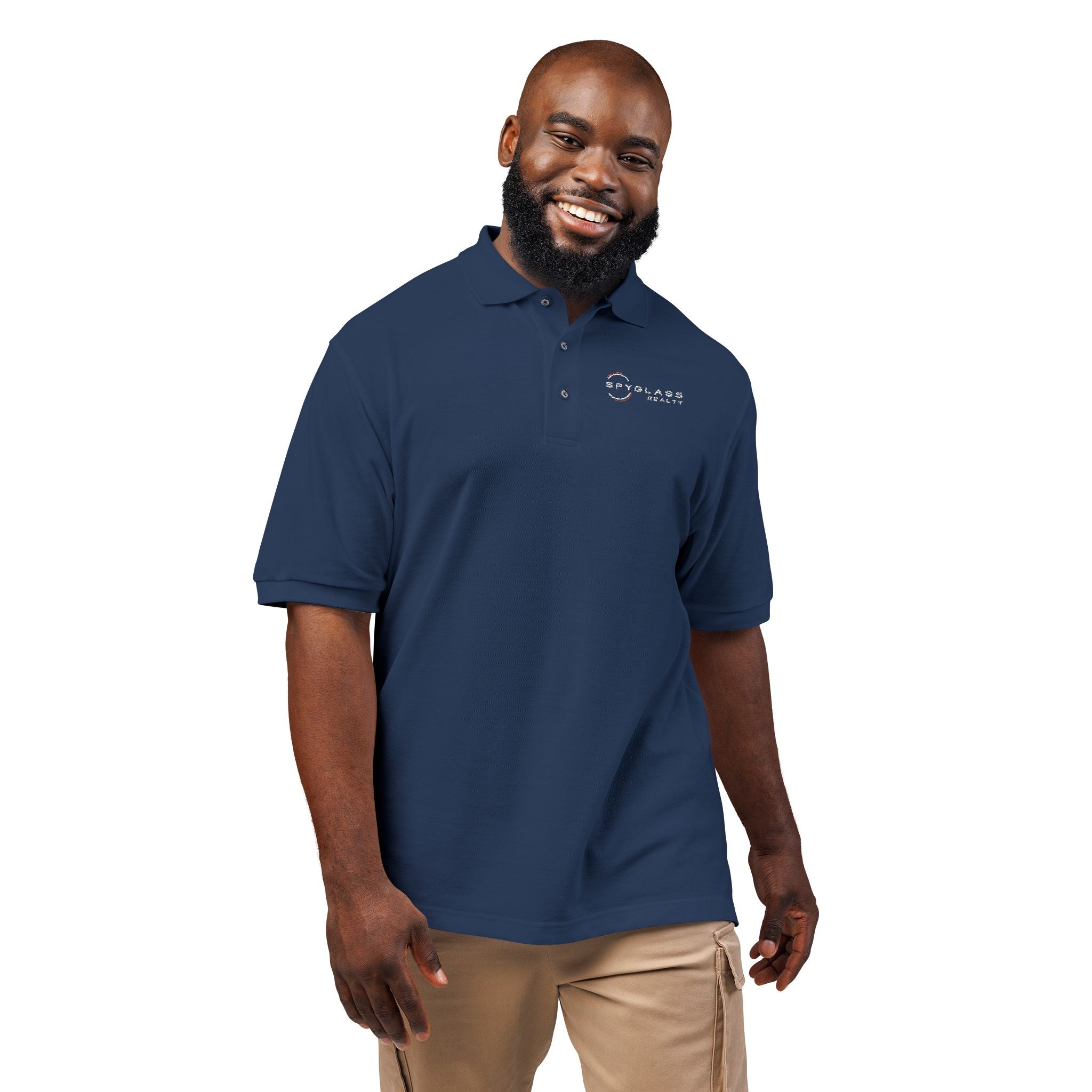 Embroidered Spyglass Logo Polo Shirt