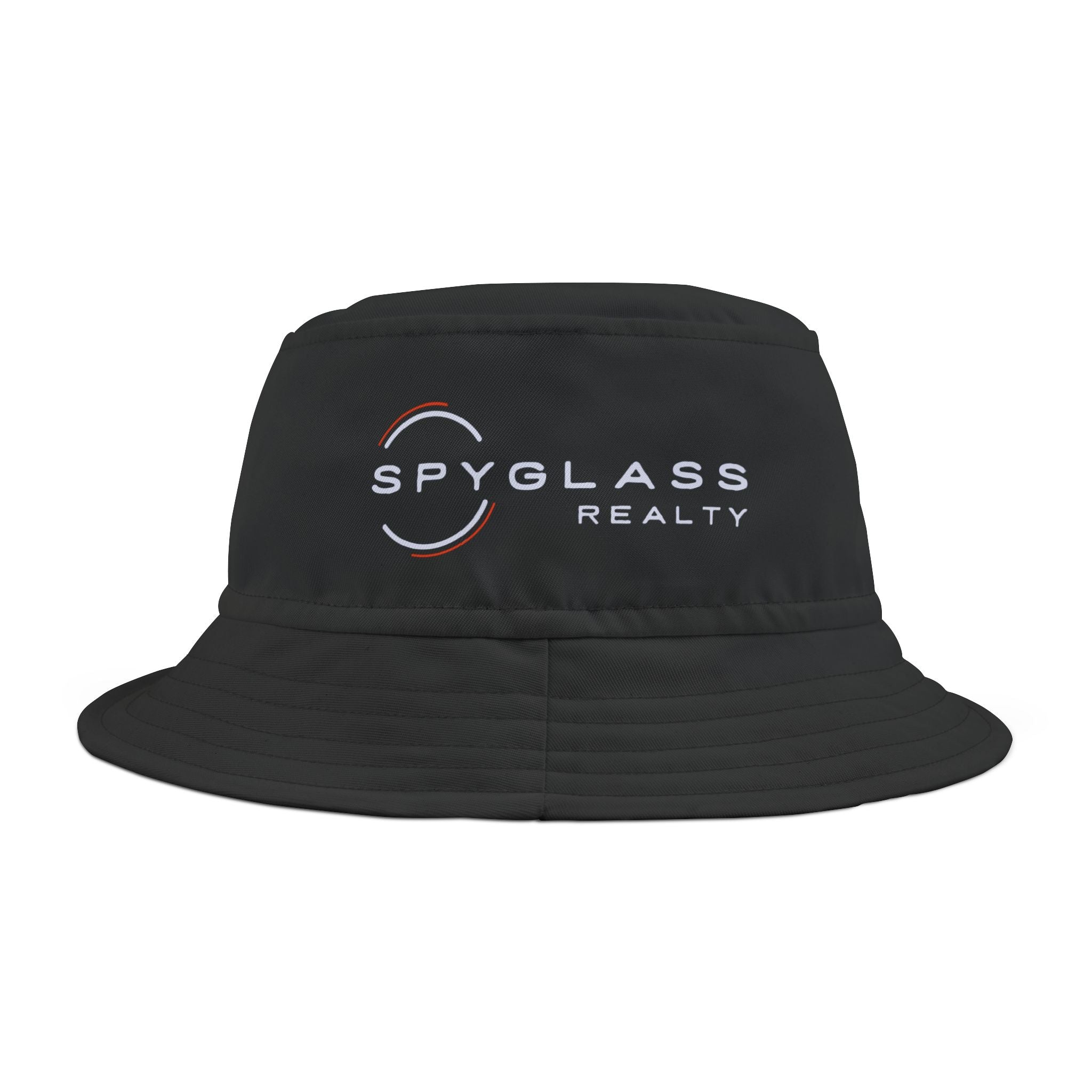 Spyglass Realty Logo Bucket Hat — Branded Black Outdoor Sun Hat