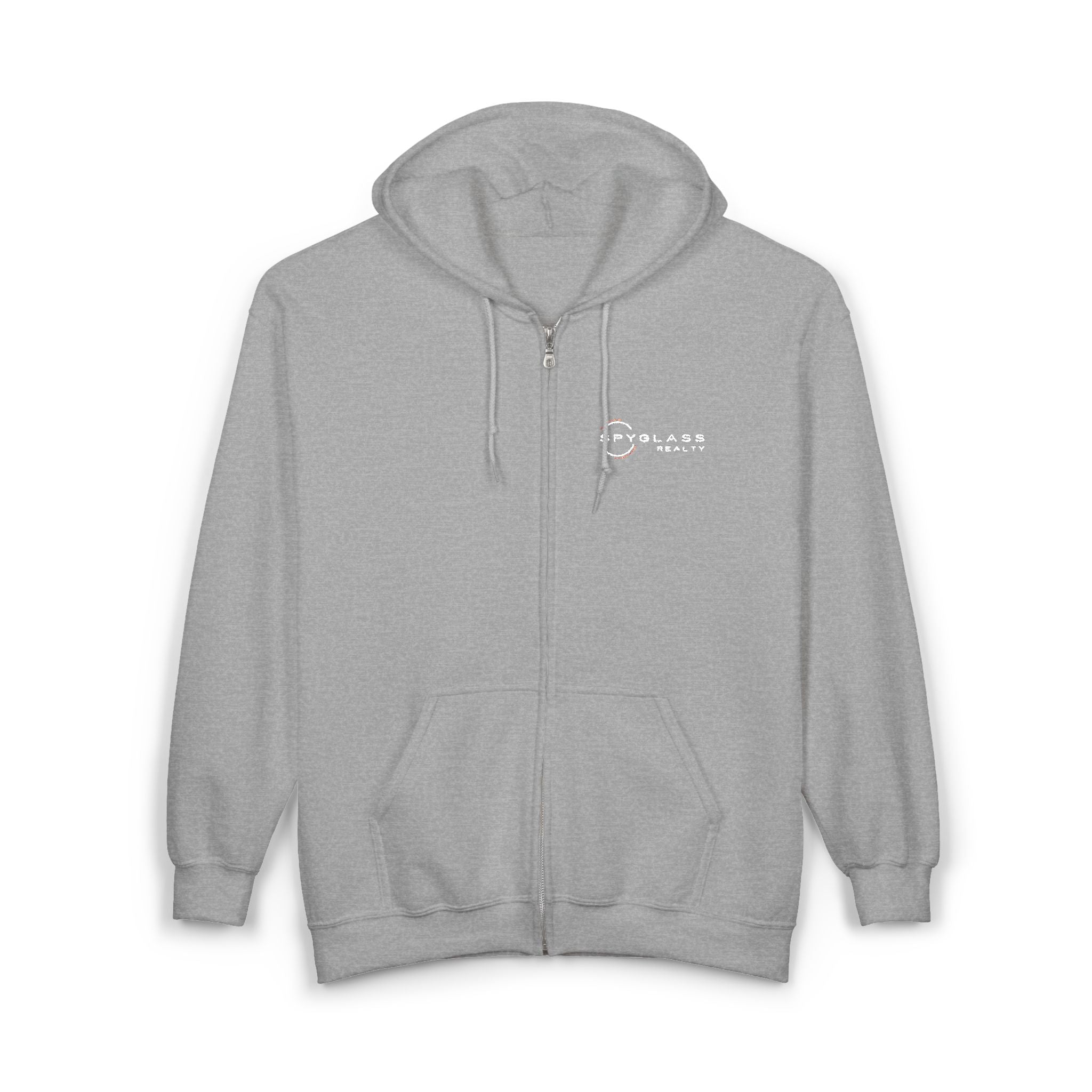 Spyglass Realty Full-Zip Hoodie with Minimal Retro Logo