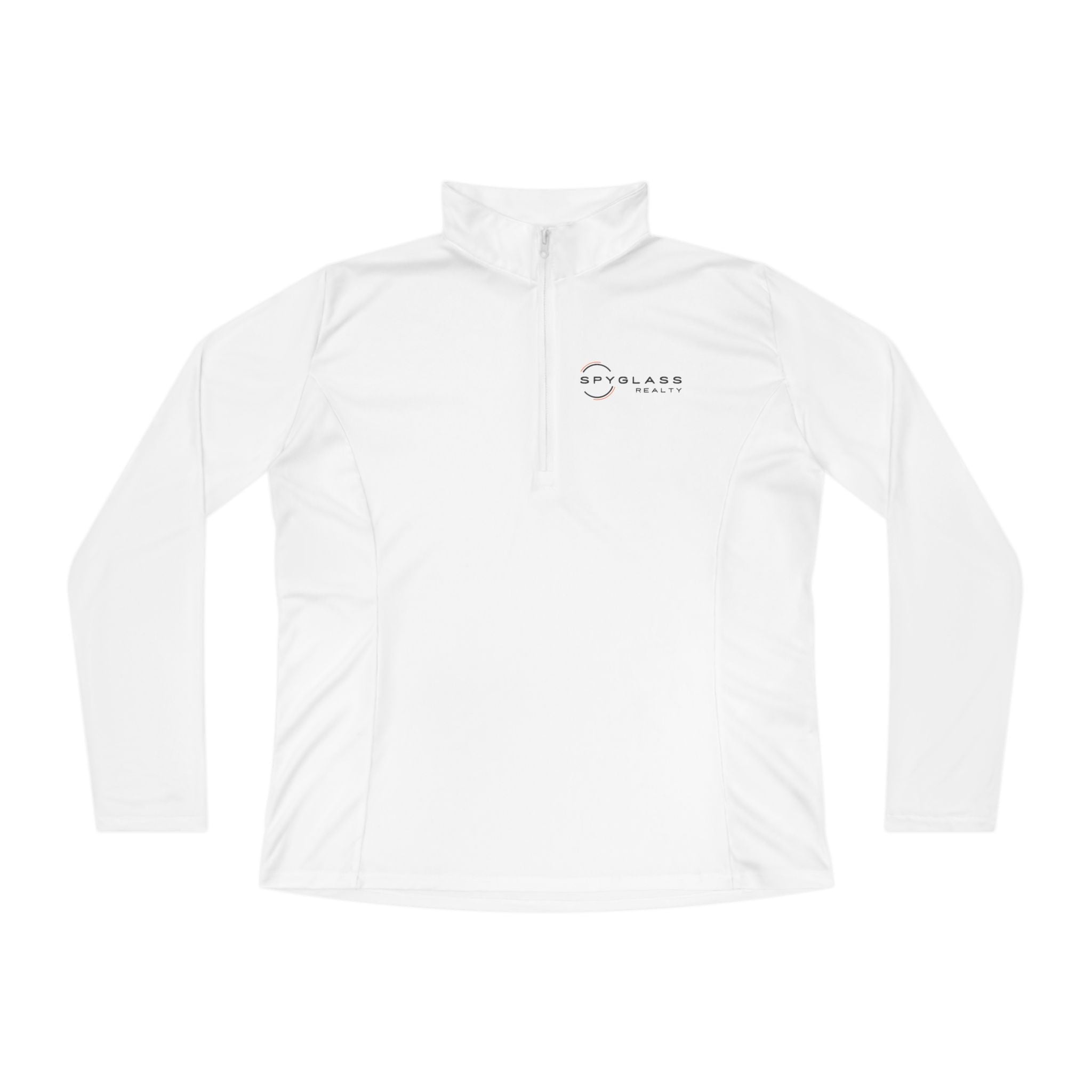 Ladies Quarter-Zip Pullover — Minimal Logo Performance Top
