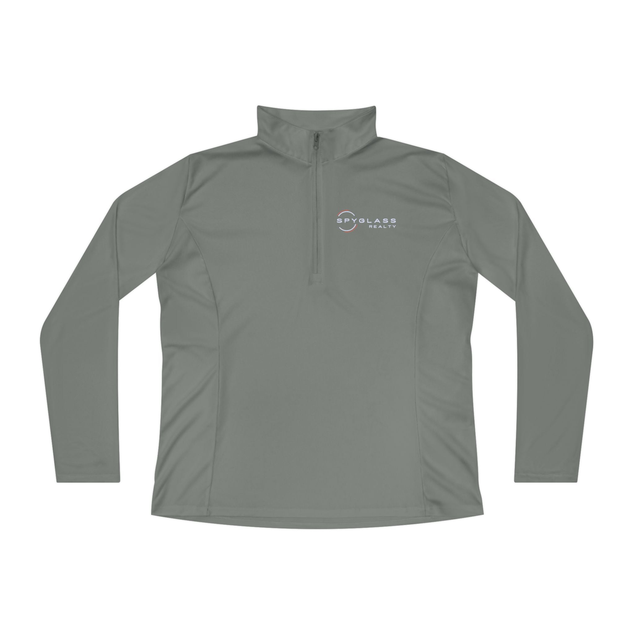 Ladies Quarter-Zip Pullover — Minimal Logo Performance Top