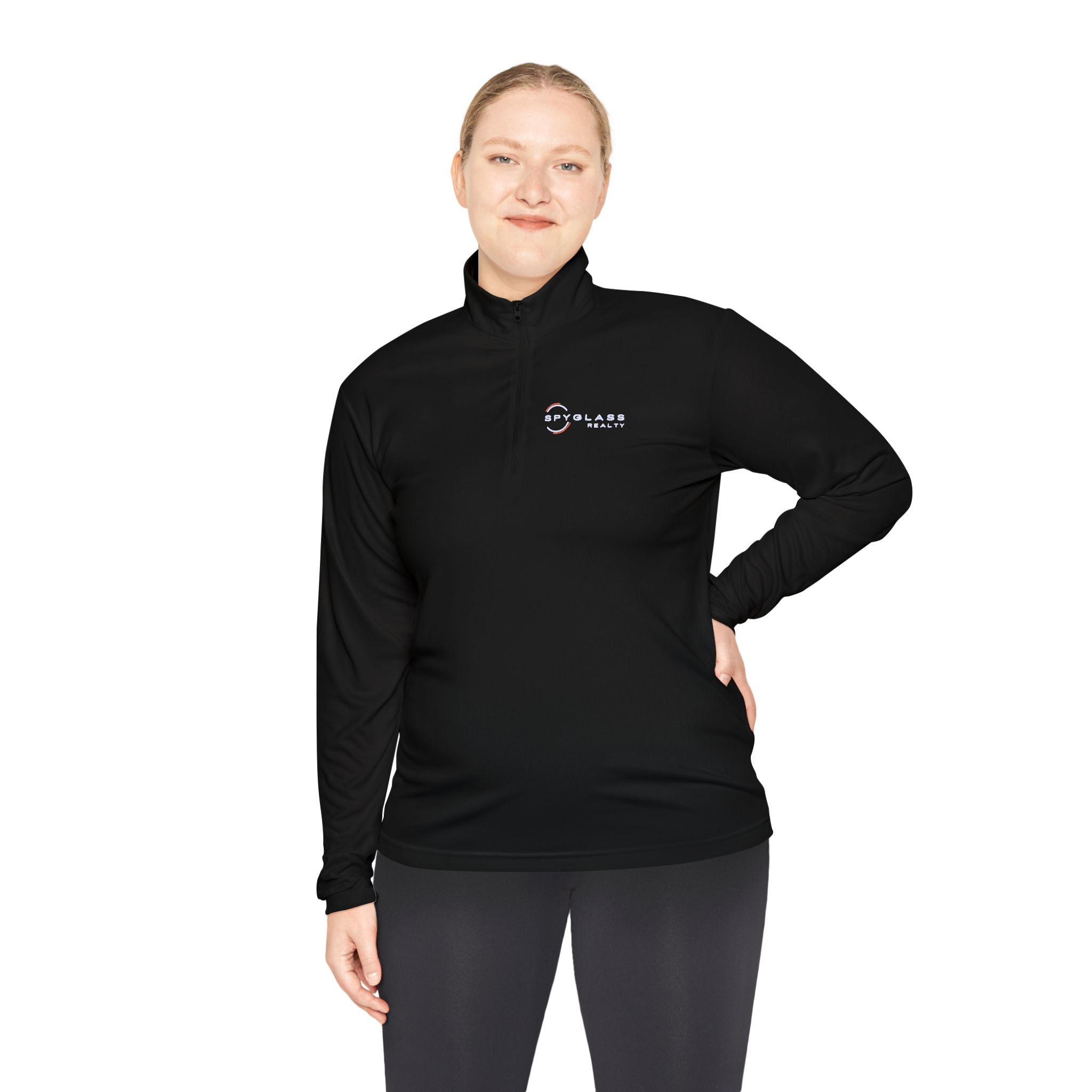Minimalist Smile Logo Quarter-Zip Pullover