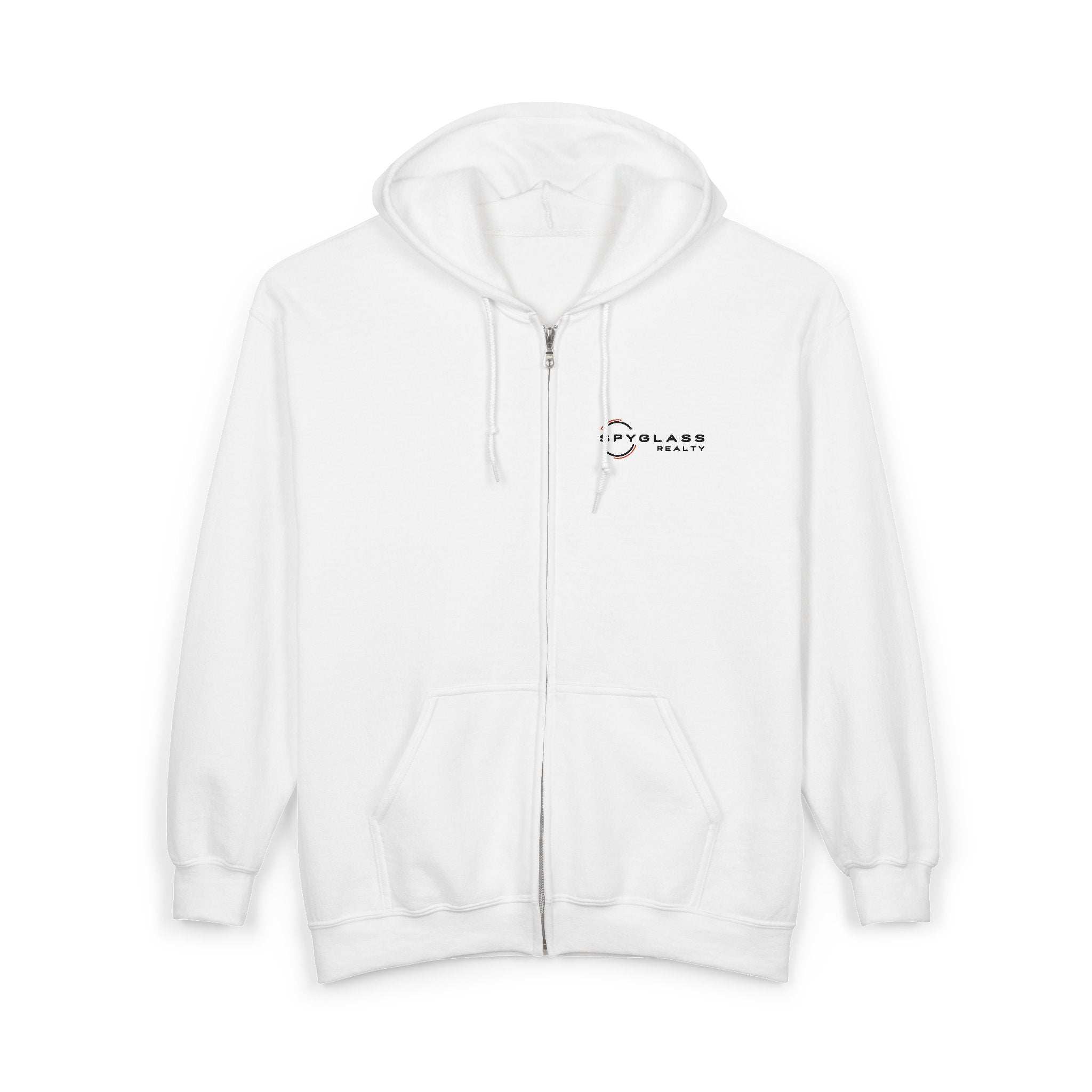 Minimal Logo Full‑Zip Hoodie — Zip-Up Sweatshirt