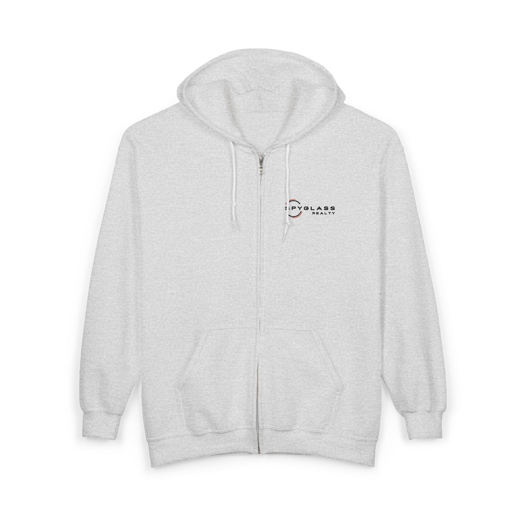 Minimal Logo Full‑Zip Hoodie — Zip-Up Sweatshirt