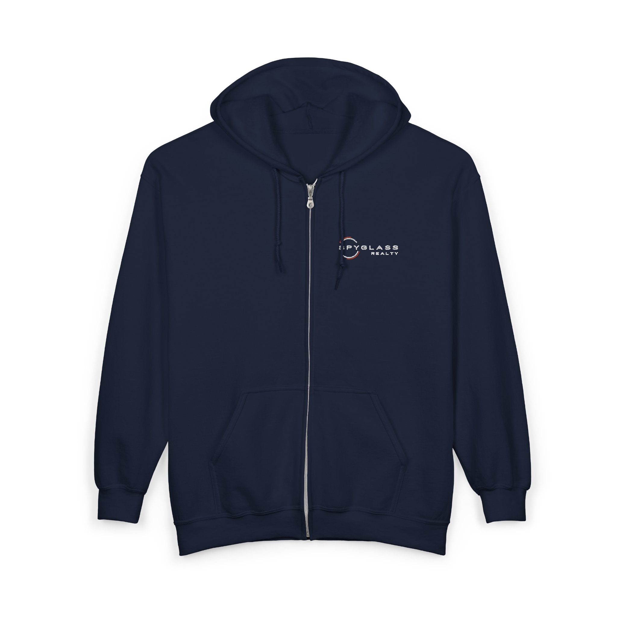 Spyglass Realty Full-Zip Hoodie with Minimal Retro Logo