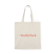 Load image into Gallery viewer, #RealtyHack Natural Tote Bag
