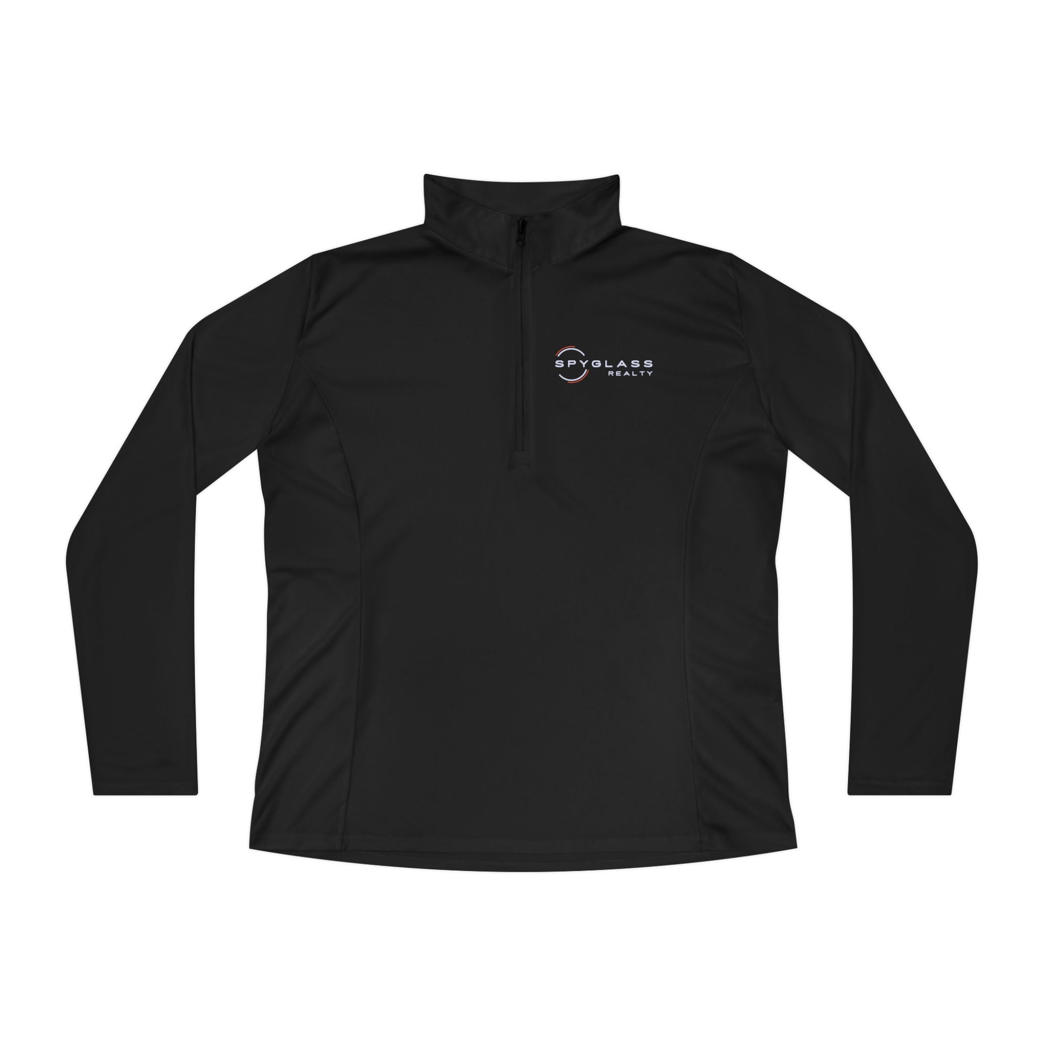 Ladies Quarter-Zip Pullover — Minimal Logo Performance Top