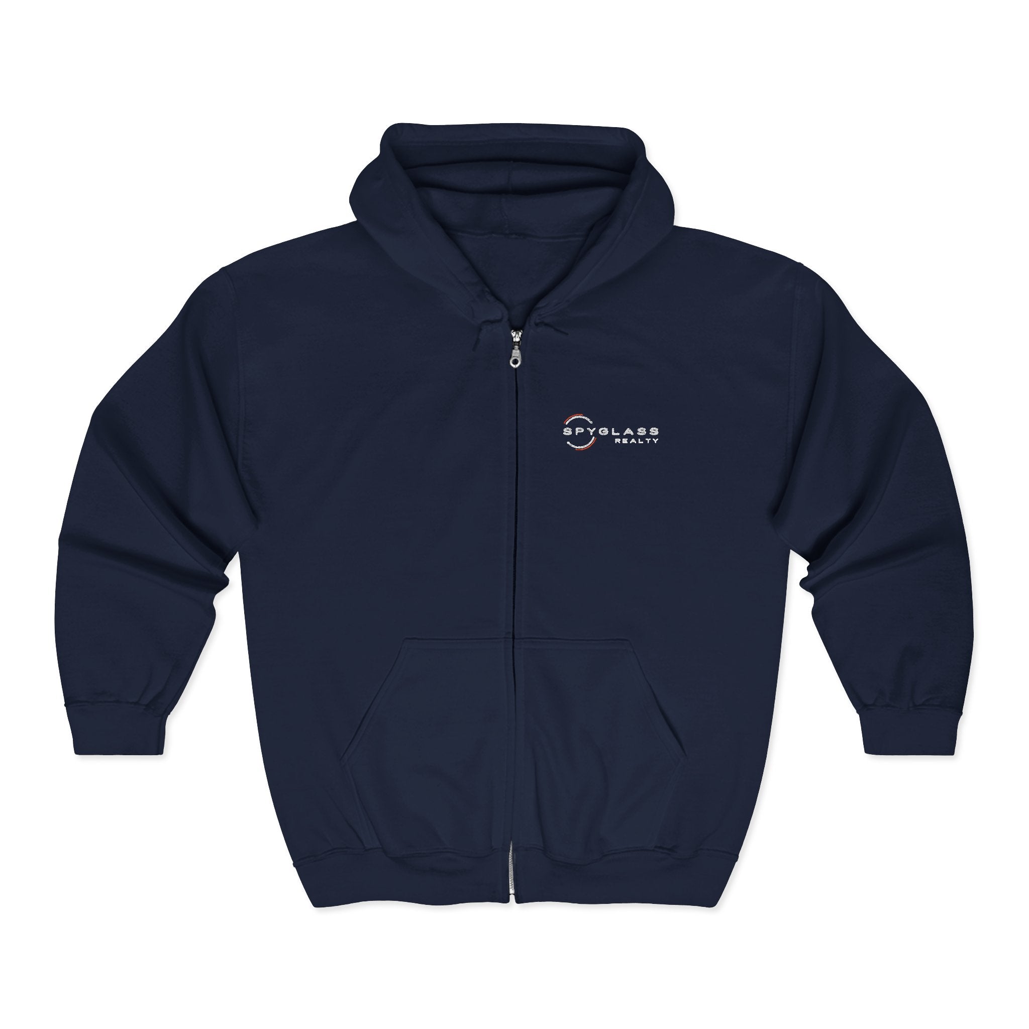 Spyglass Realty Full-Zip Hoodie with Minimal Retro Logo