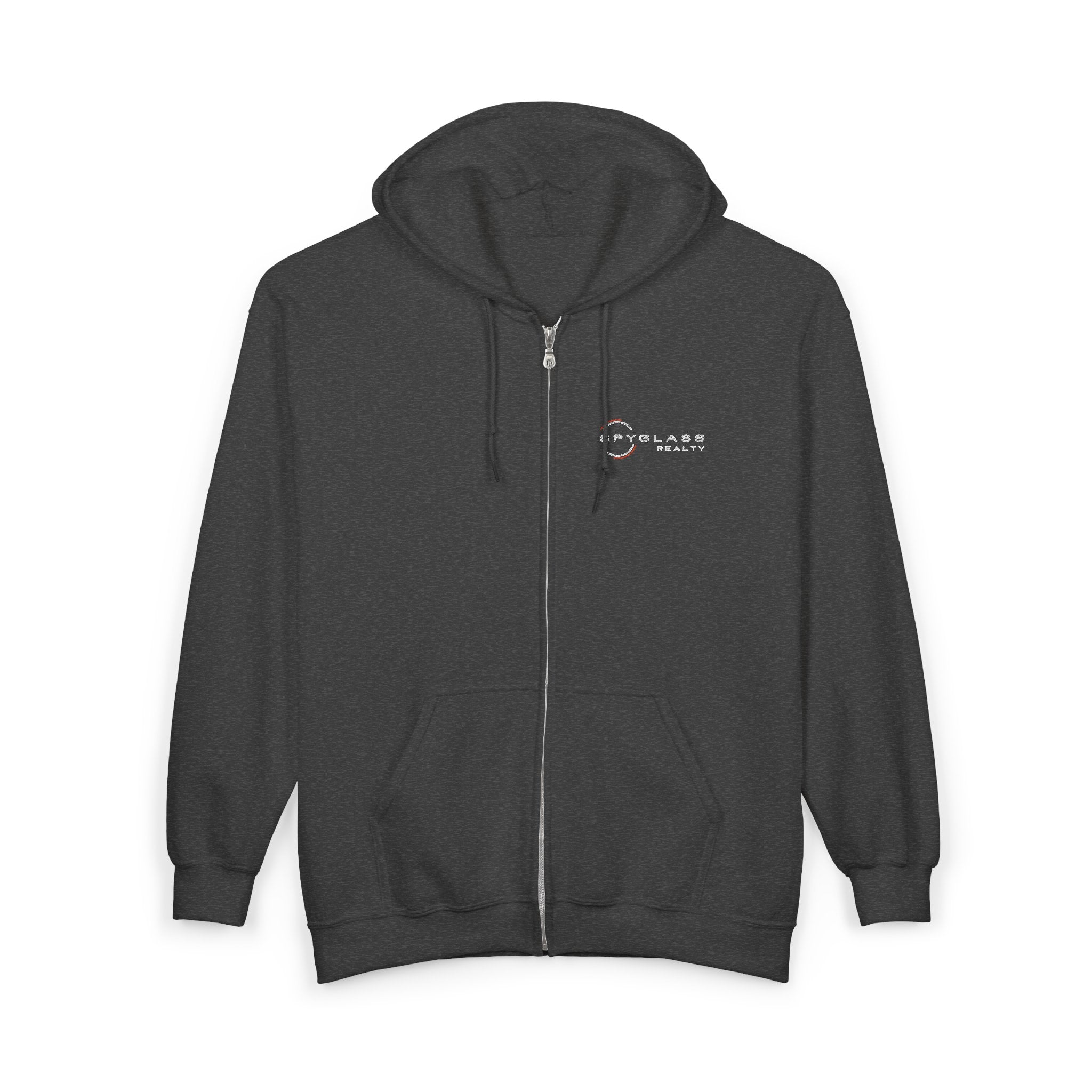 Spyglass Realty Full-Zip Hoodie with Minimal Retro Logo