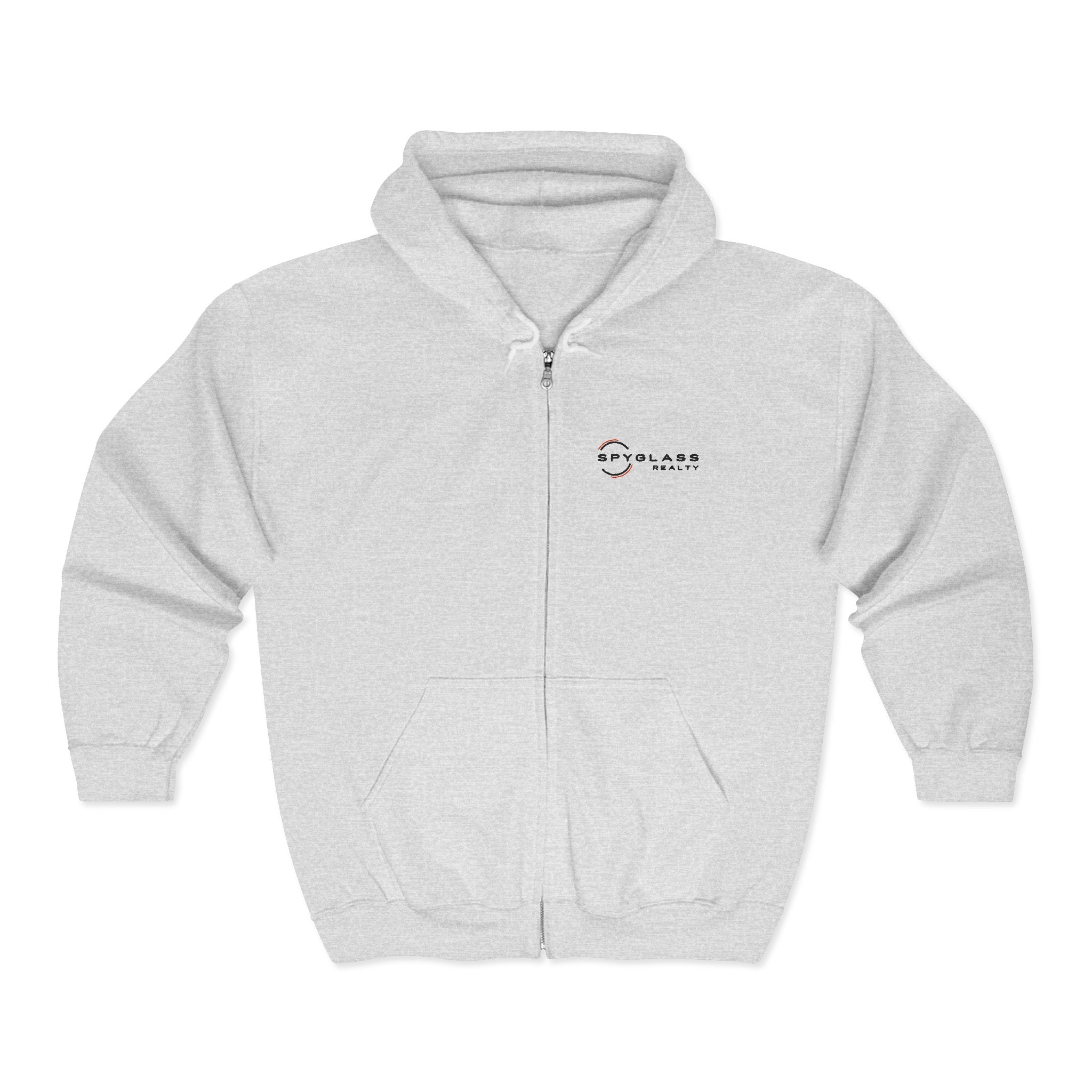 Minimal Logo Full‑Zip Hoodie — Zip-Up Sweatshirt