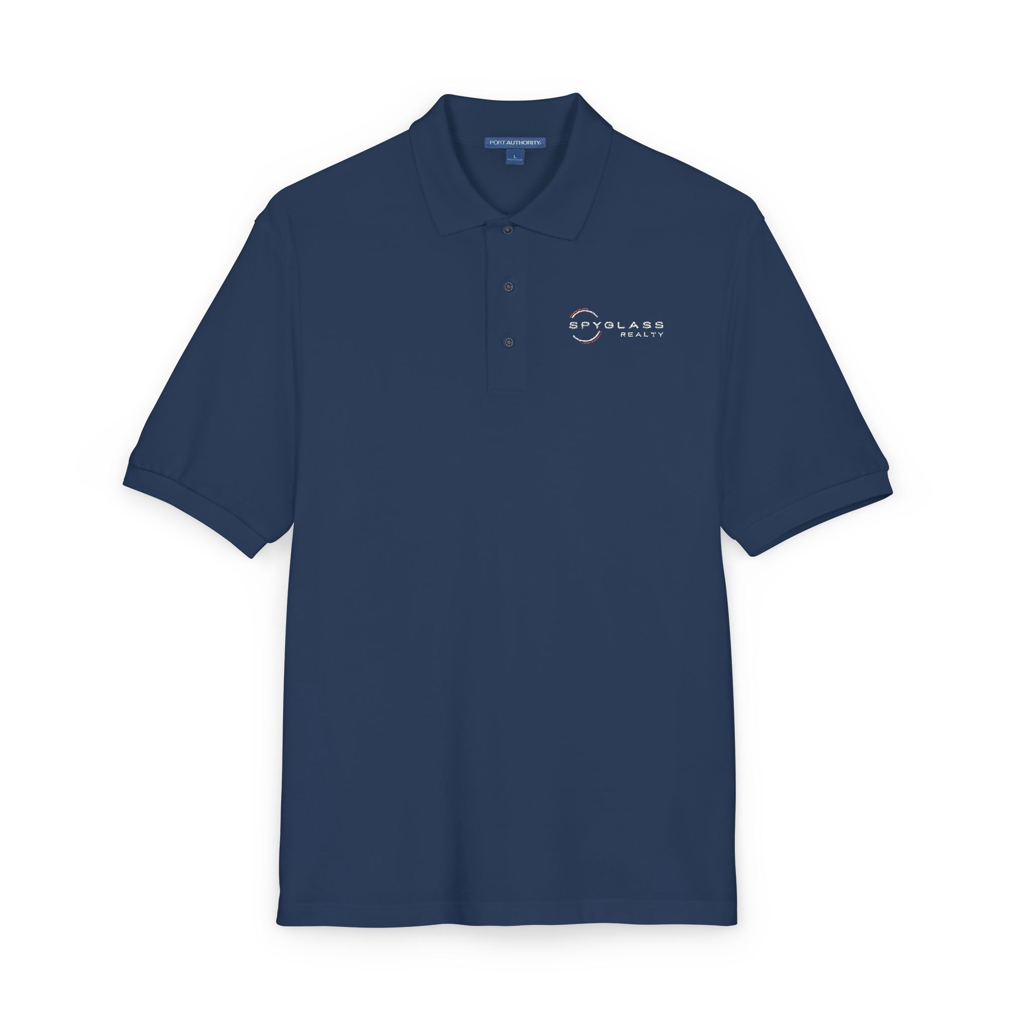 Embroidered Spyglass Logo Polo Shirt