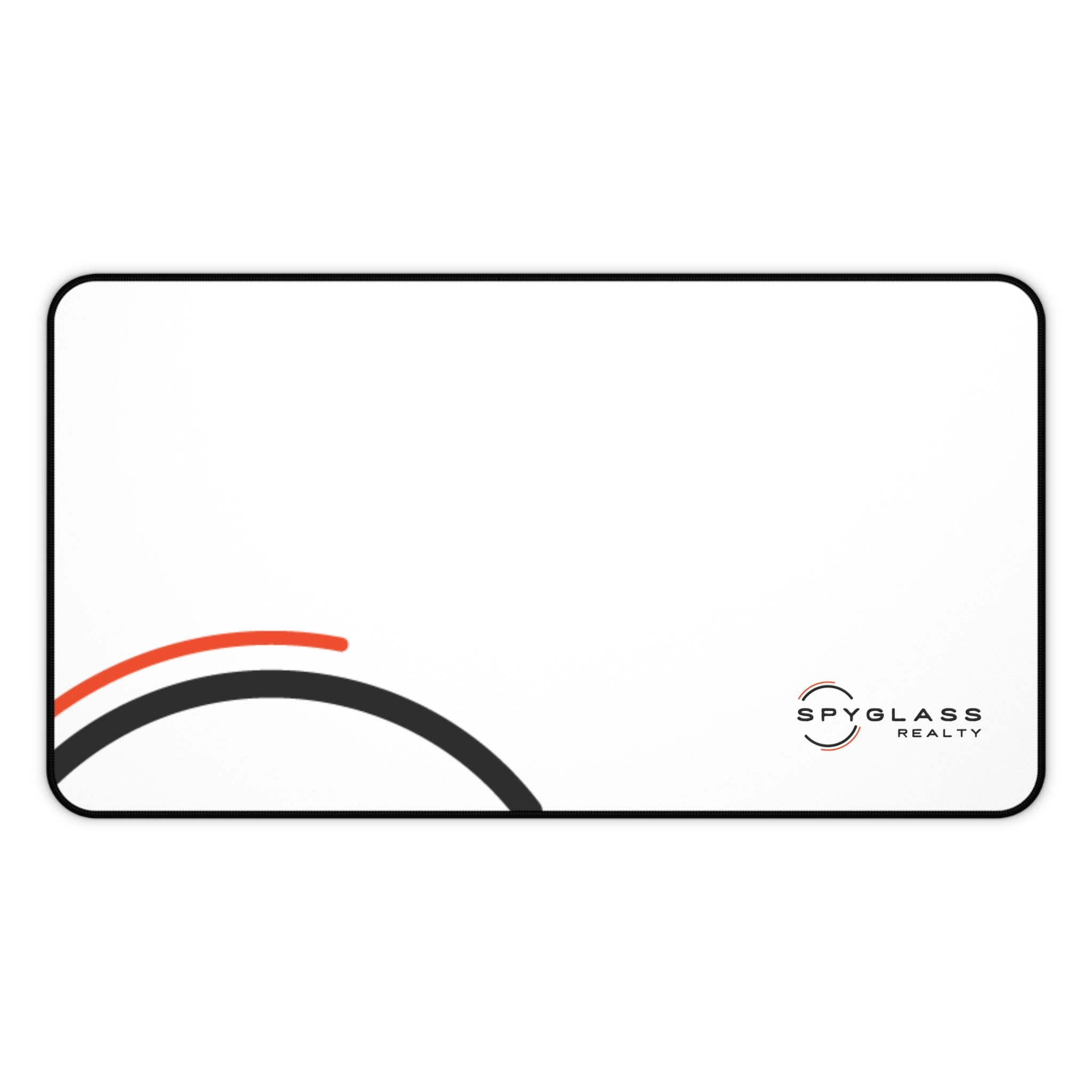Spyglass Realty White Curved Desk Mat