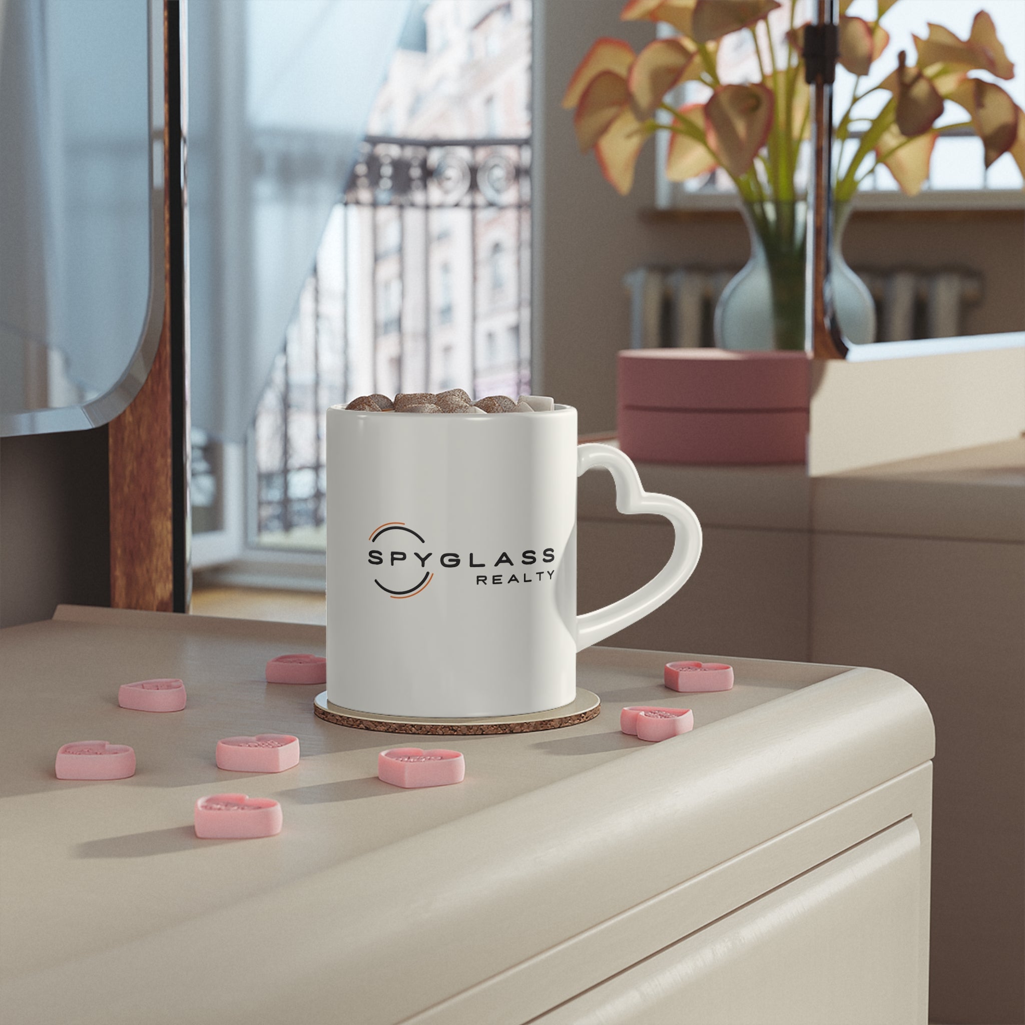 Spyglass Realty Heart-Shaped Mug