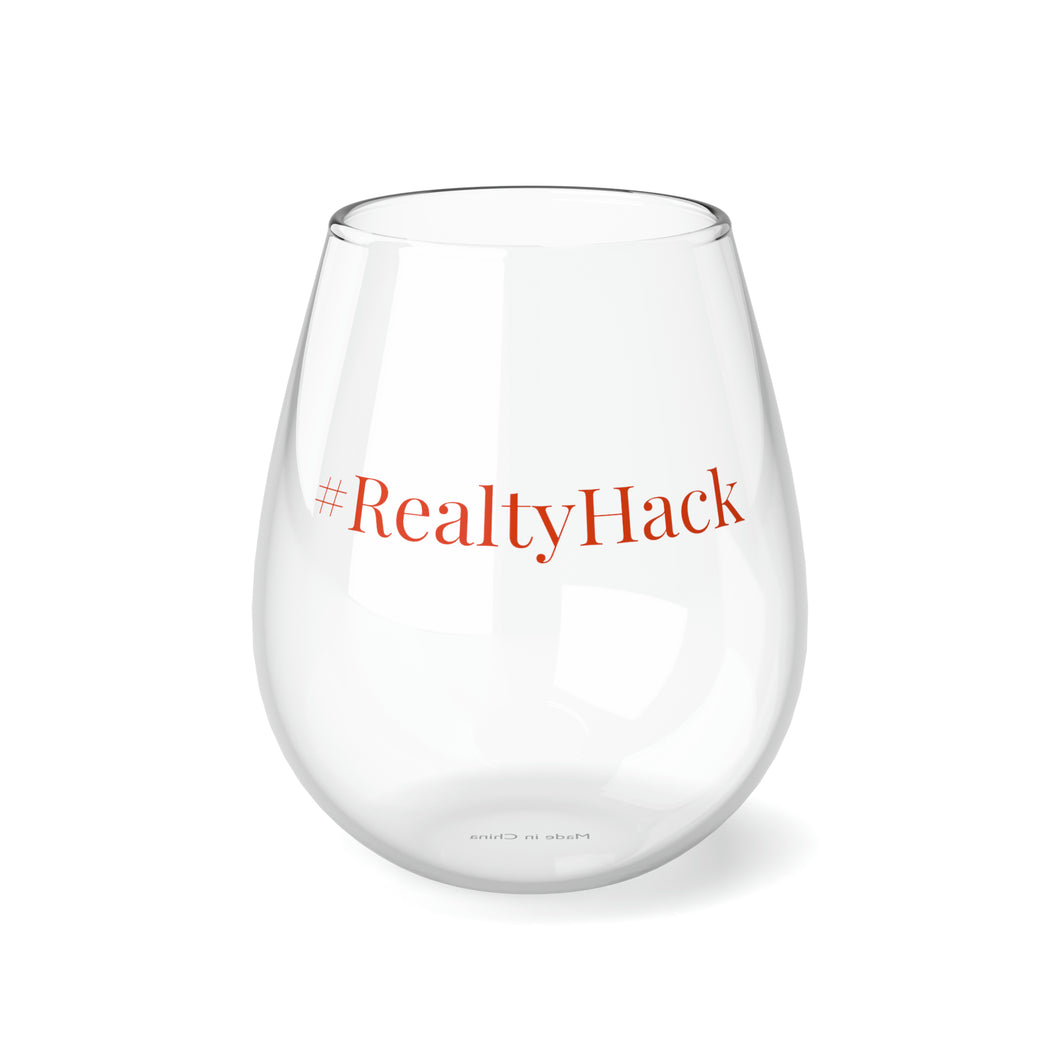 #RealtyHack Stemless Wine Glass, 11.75oz