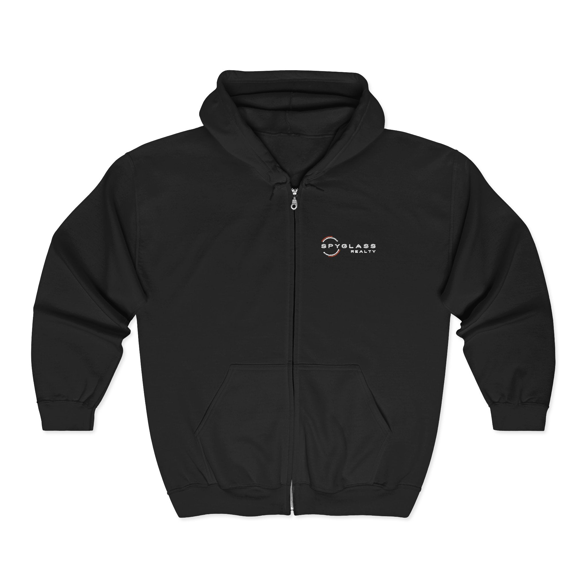 Spyglass Realty Full-Zip Hoodie with Minimal Retro Logo