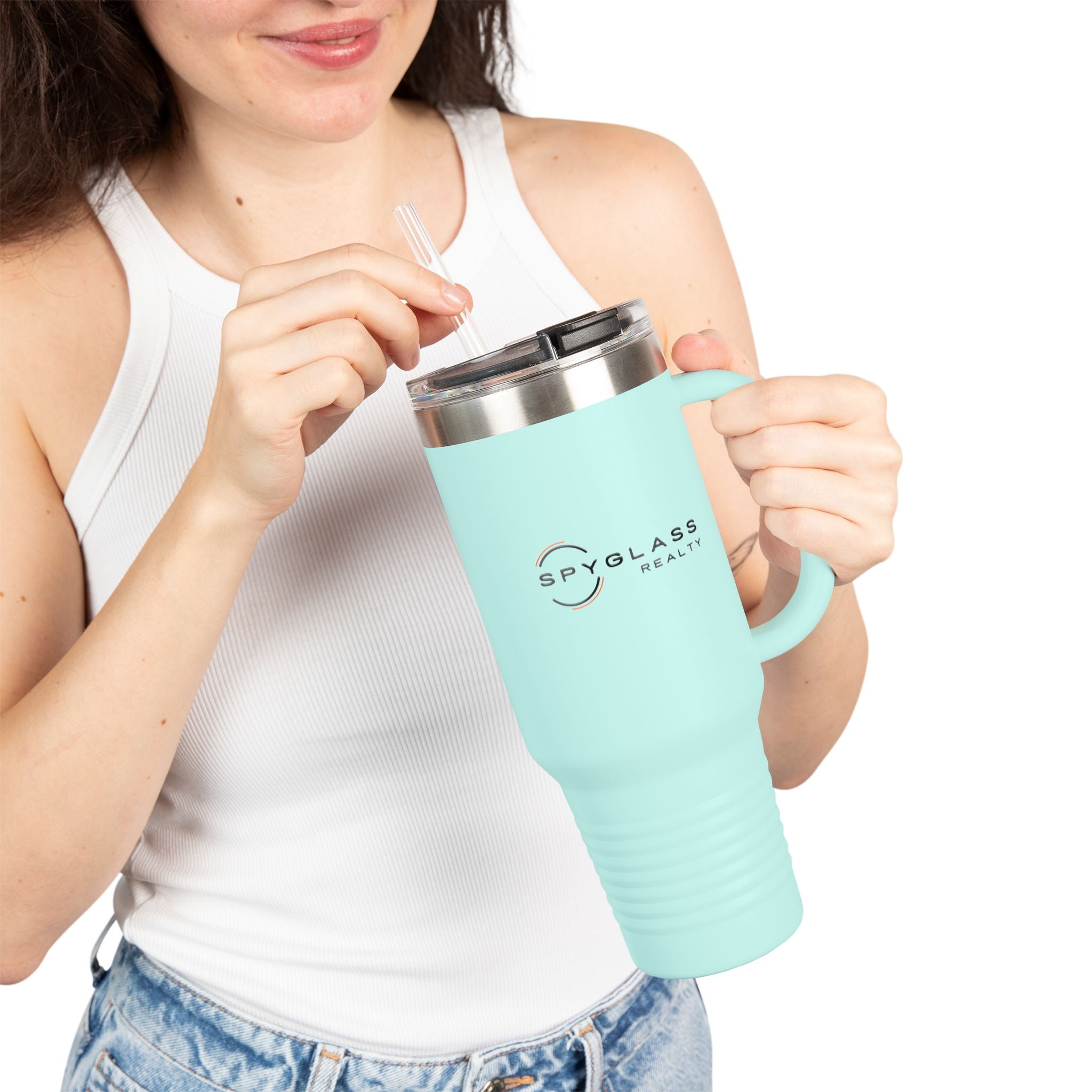 40oz Insulated Travel Mug - Spyglass Realty Logo Stainless Tumbler