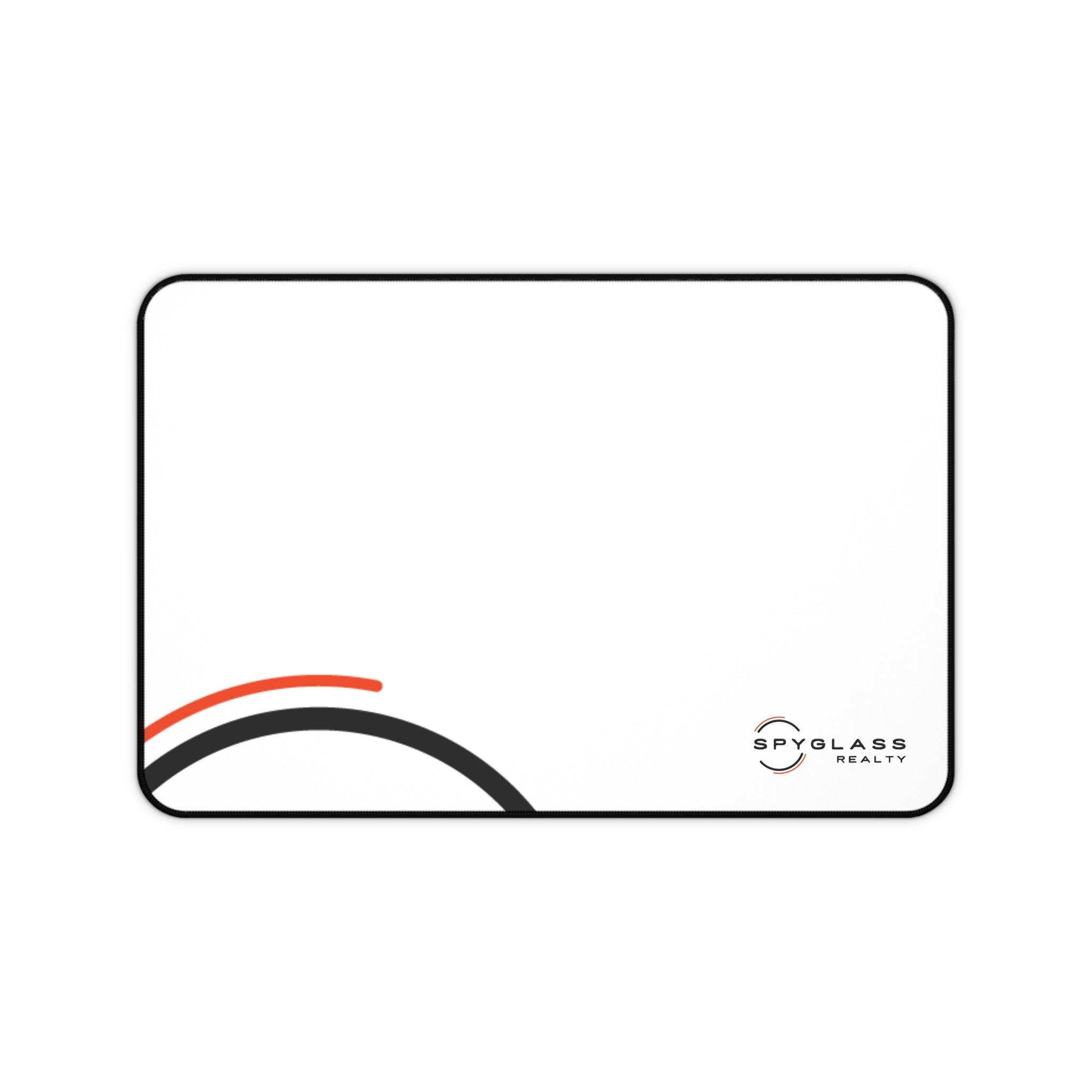 Spyglass Realty White Curved Desk Mat