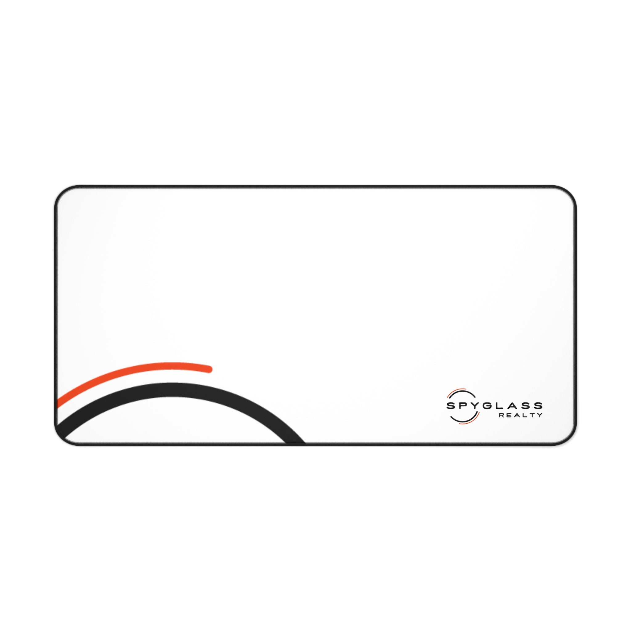 Spyglass Realty White Curved Desk Mat