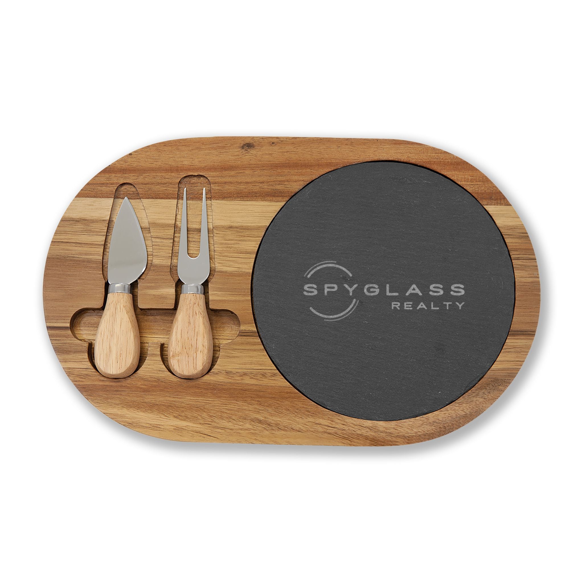 Spyglass Realty Engraved Acacia Charcuterie Board
