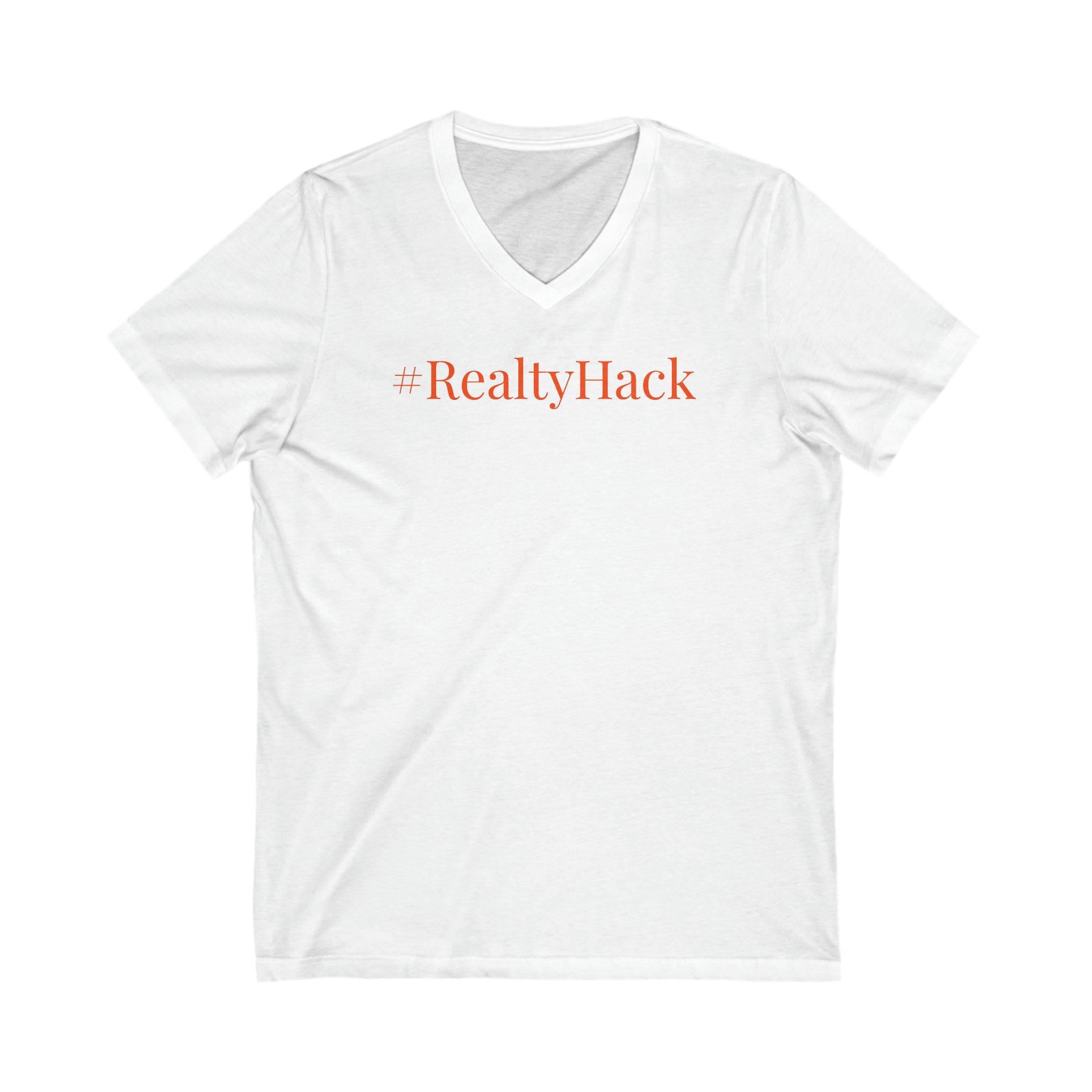 #RealtyHack Unisex Jersey Short Sleeve V-Neck Tee