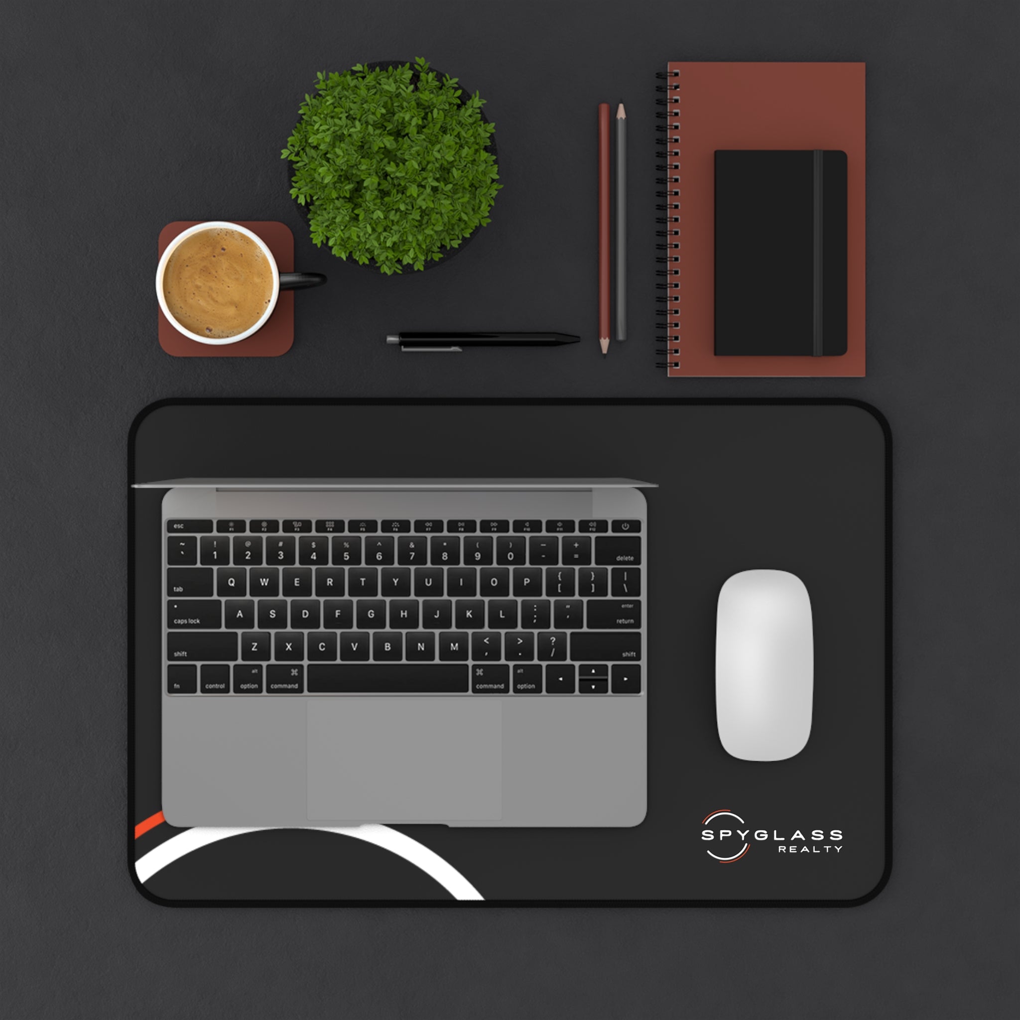 Spyglass Realty Black Curved Desk Mat
