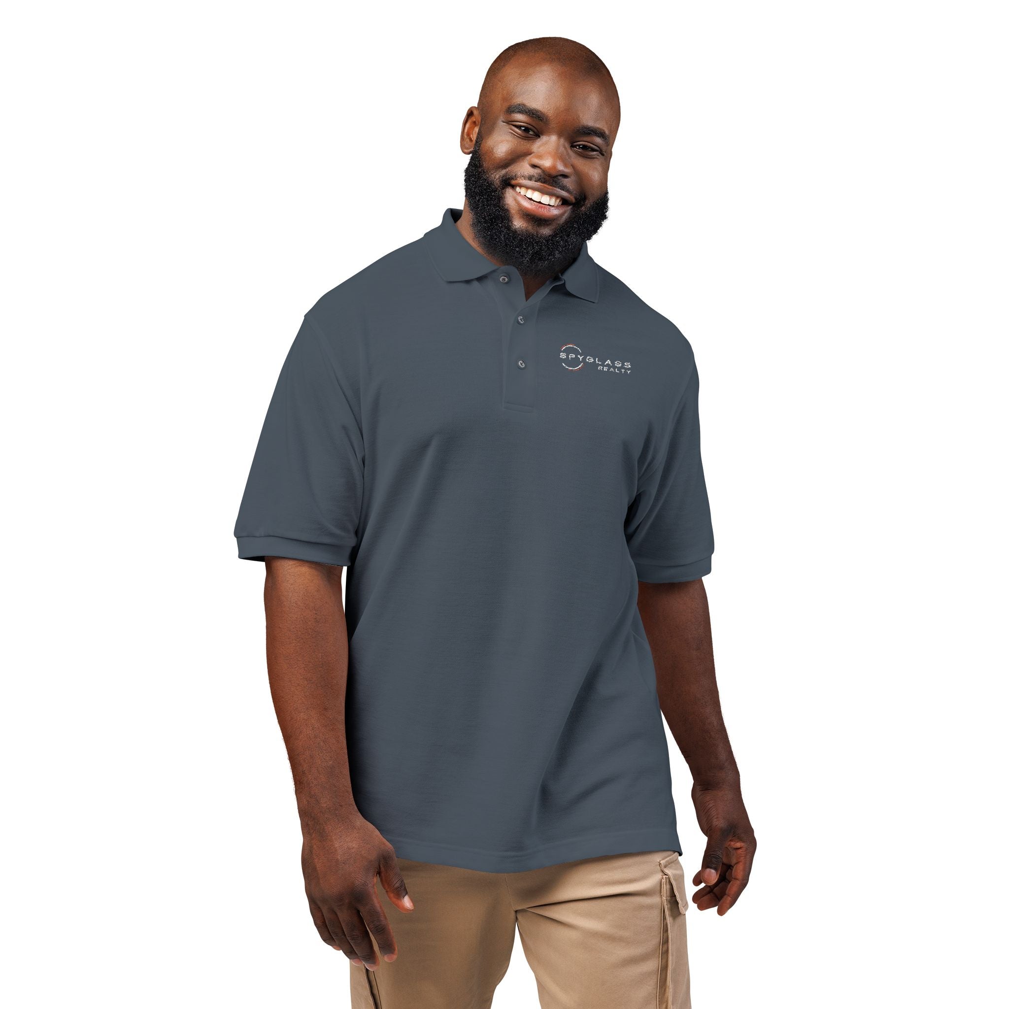Embroidered Spyglass Logo Polo Shirt