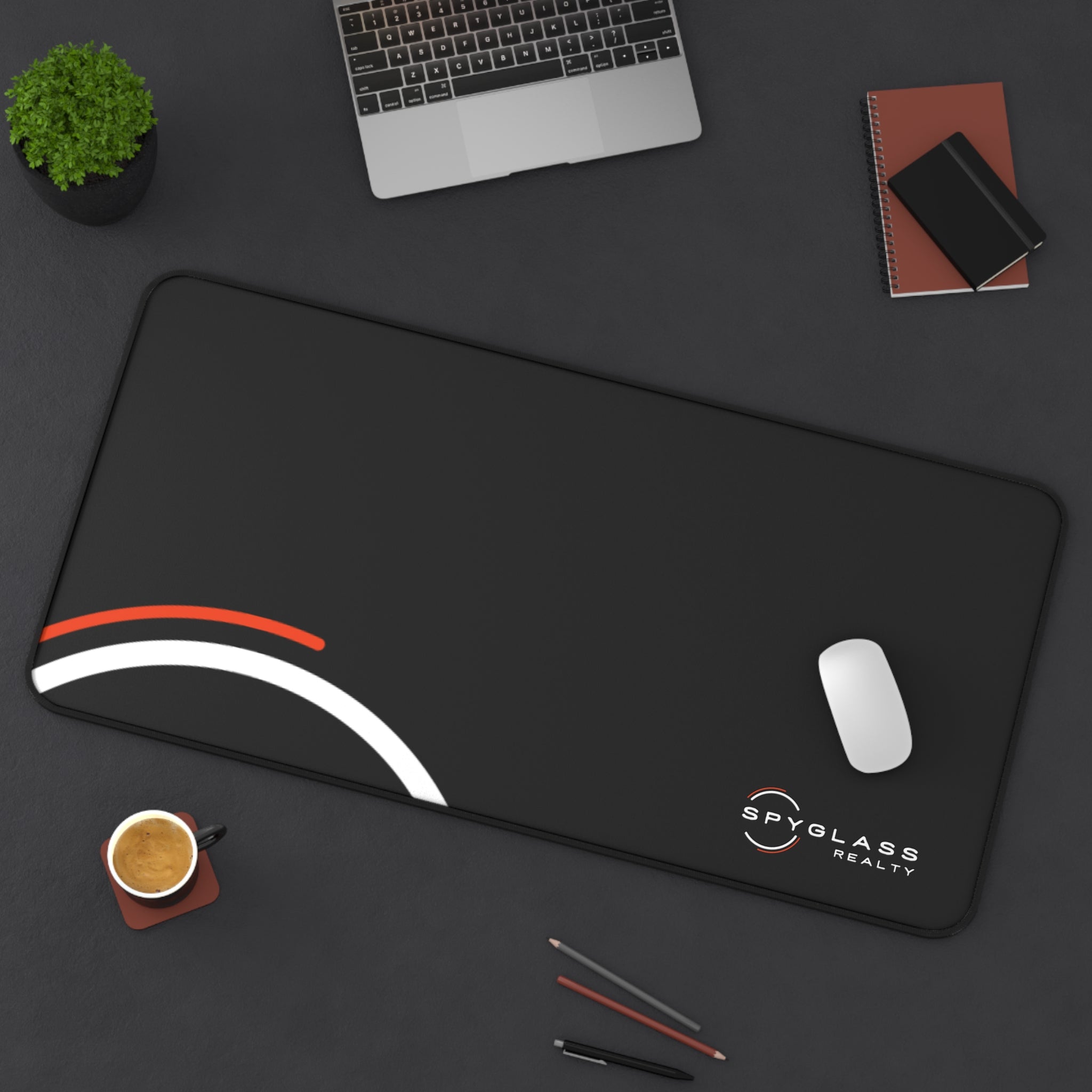 Spyglass Realty Black Curved Desk Mat