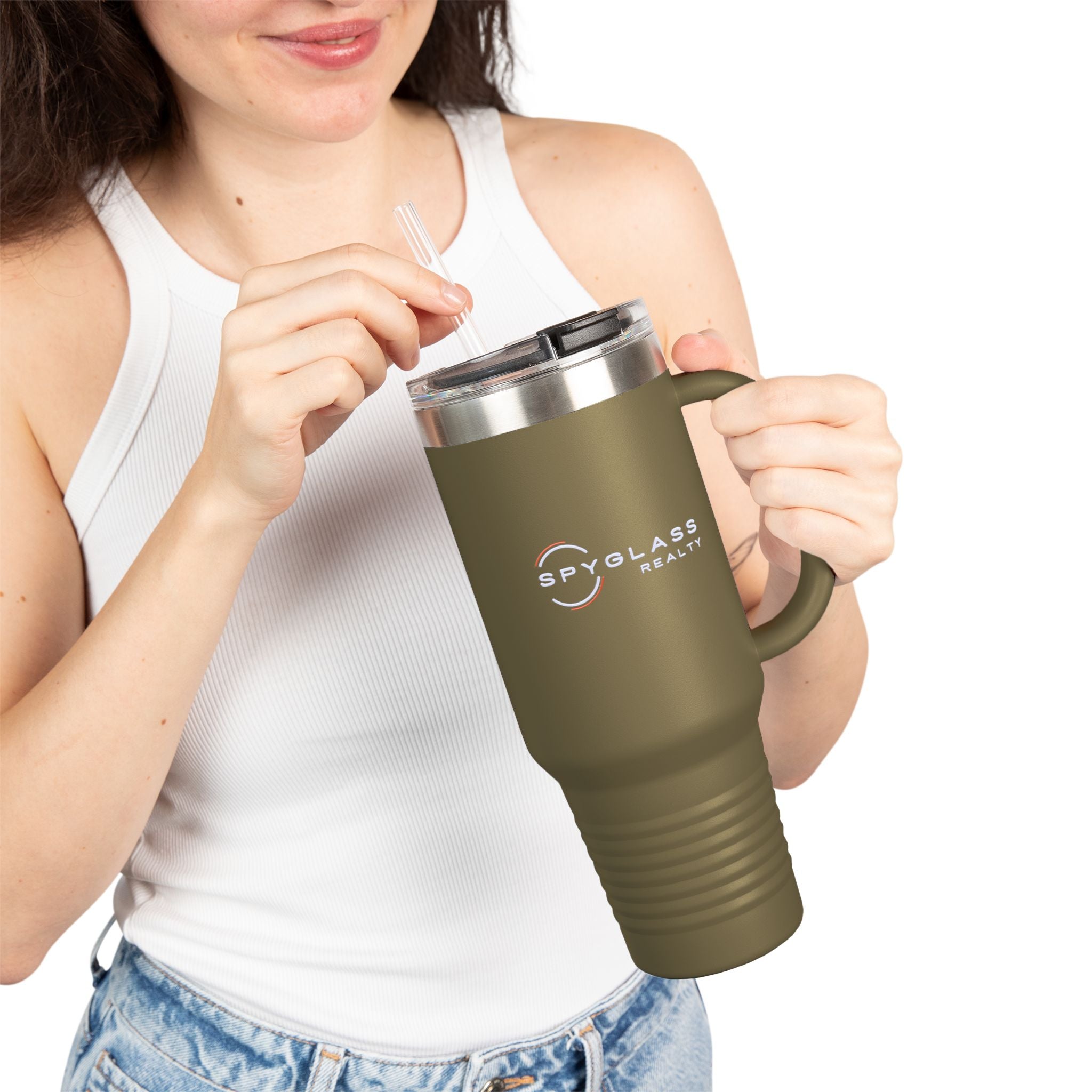 40oz Insulated Travel Mug - Spyglass Realty Logo Stainless Tumbler
