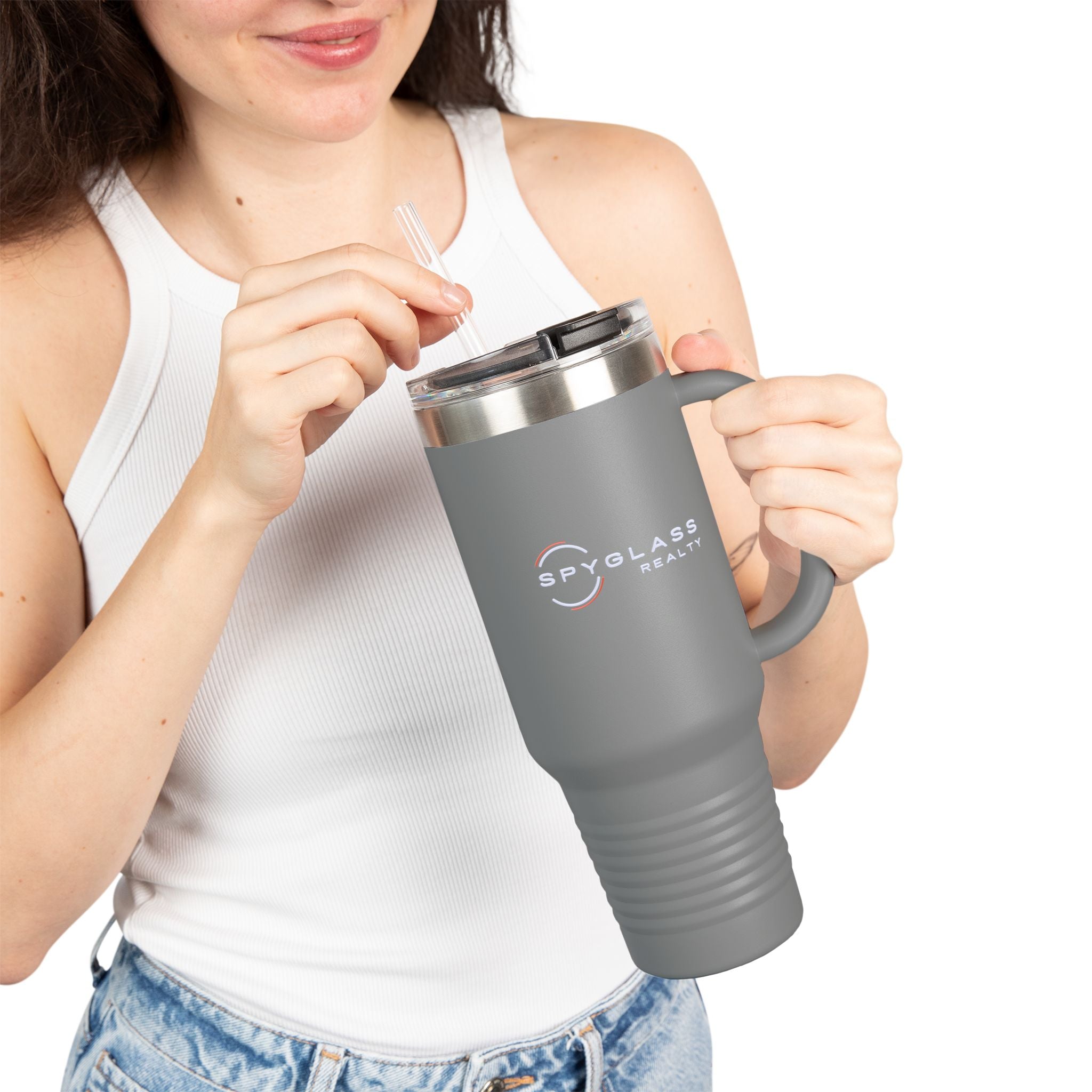 40oz Insulated Travel Mug - Spyglass Realty Logo Stainless Tumbler