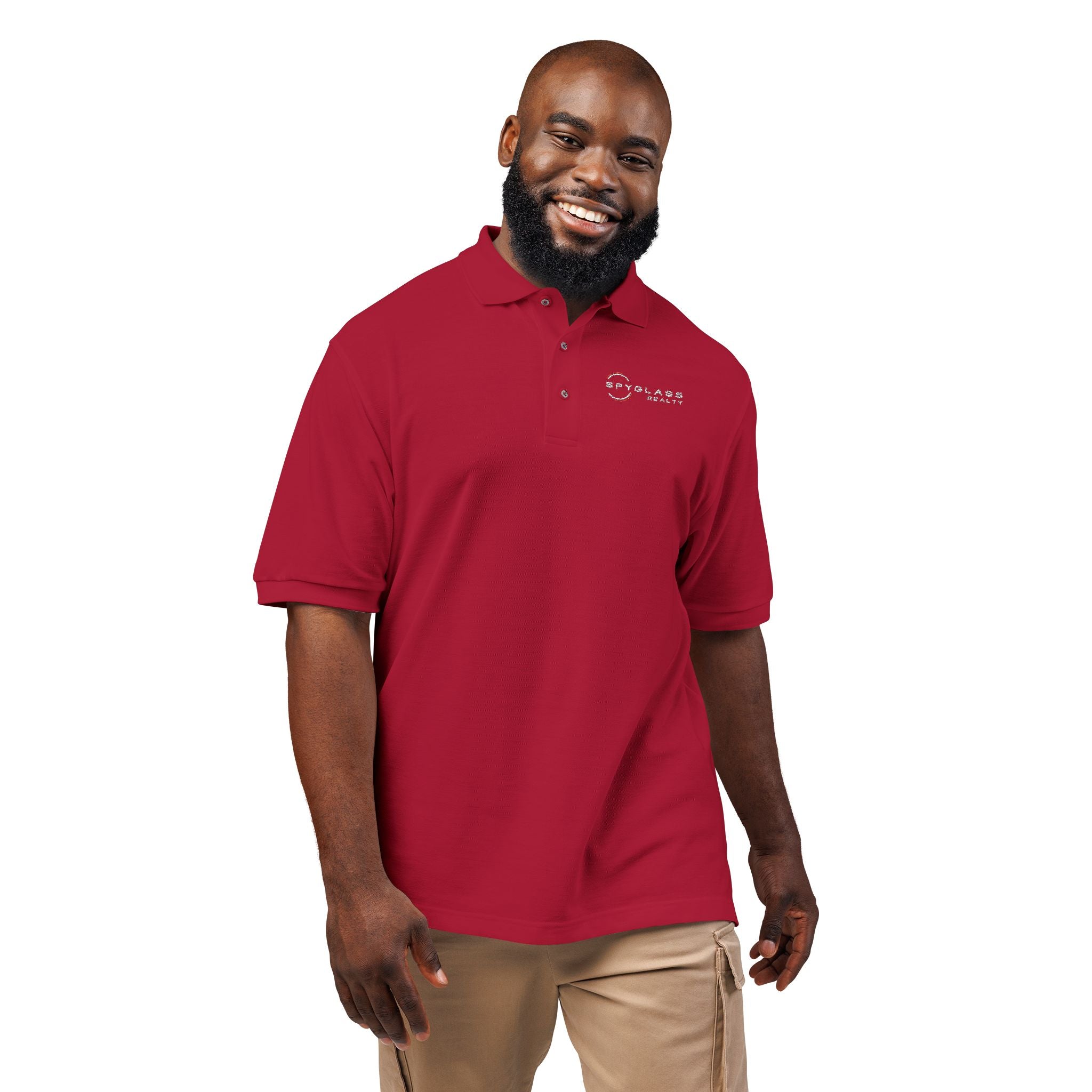 Embroidered Spyglass Logo Polo Shirt