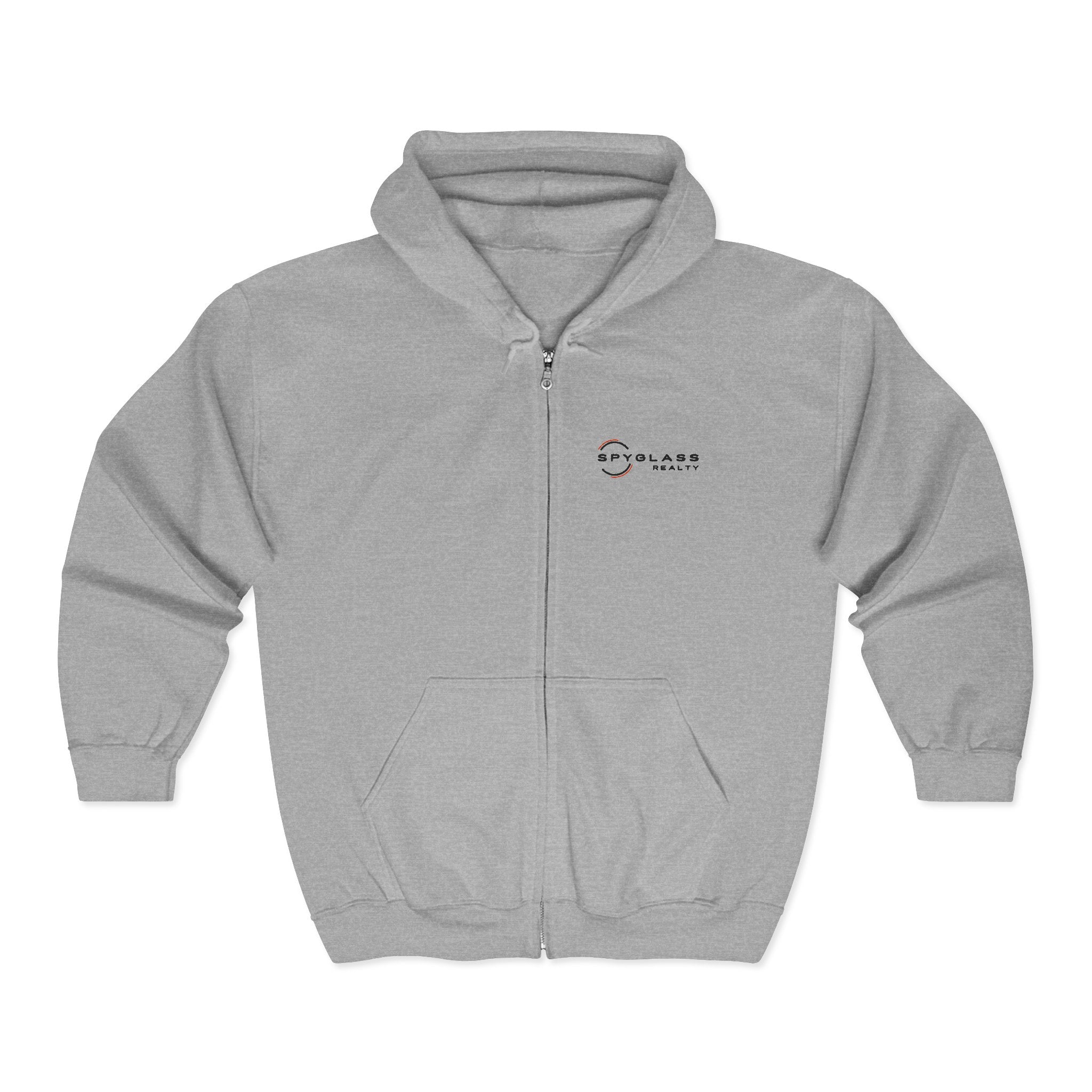 Minimal Logo Full‑Zip Hoodie — Zip-Up Sweatshirt