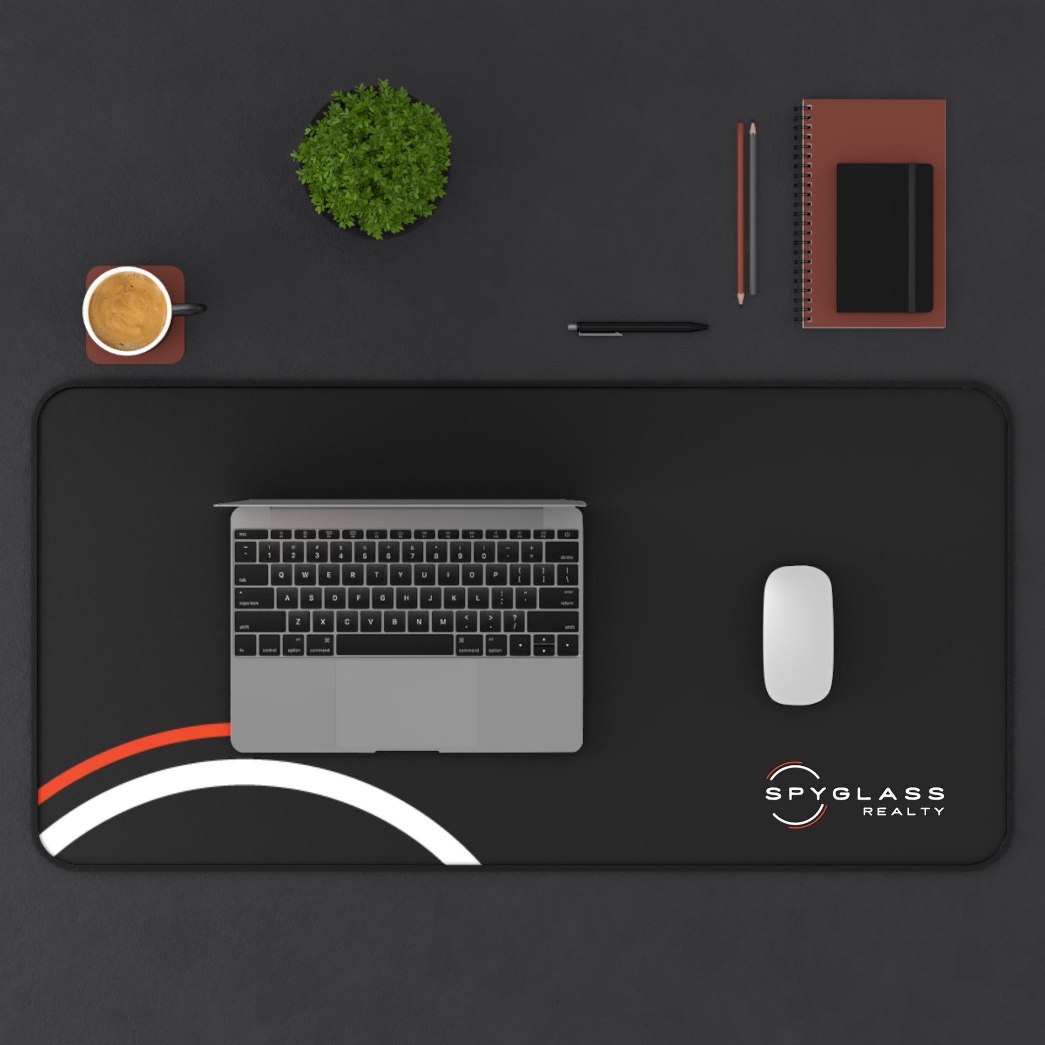 Spyglass Realty Black Curved Desk Mat