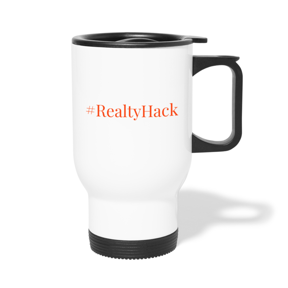 #RealtyHack Travel Mug - white