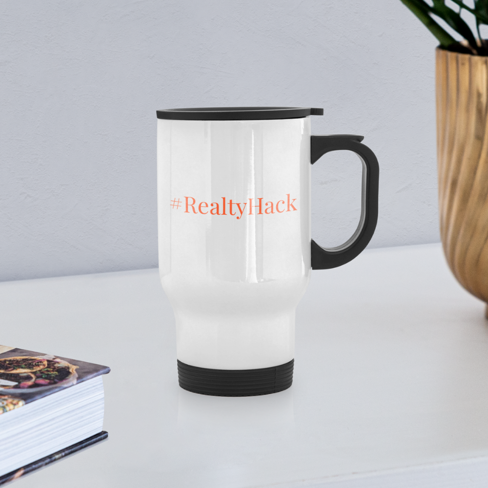#RealtyHack Travel Mug - white