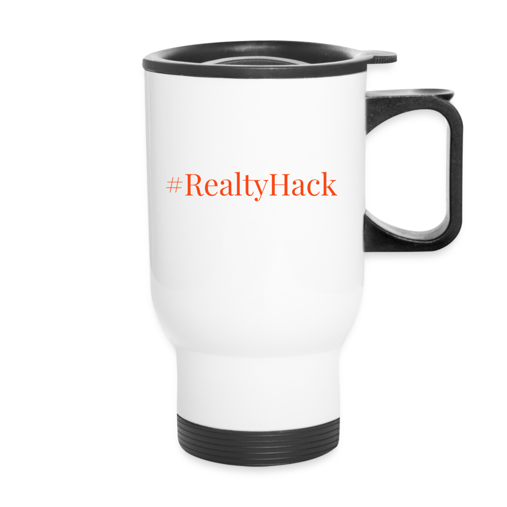 #RealtyHack Travel Mug - white