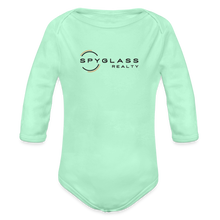 Load image into Gallery viewer, Organic Long Sleeve Baby Bodysuit - light mint
