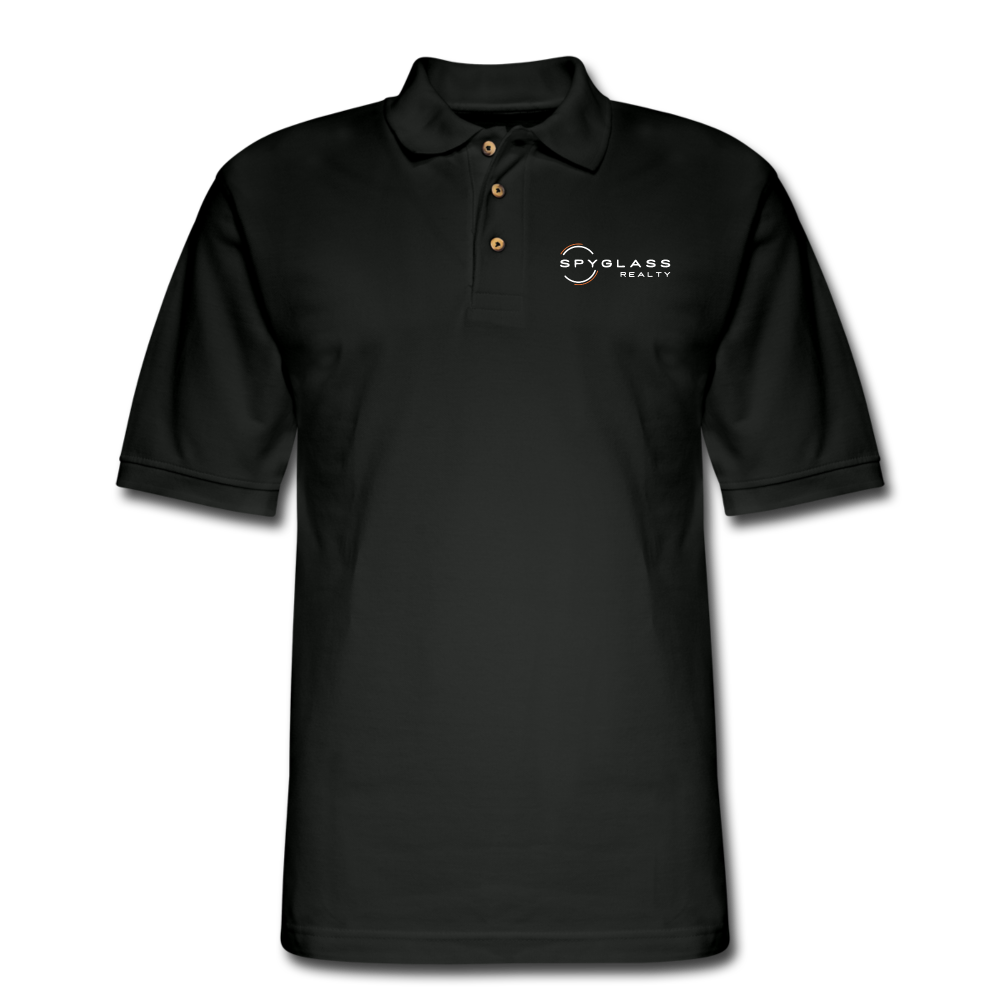 Men's Pique Polo Shirt (Black) - black