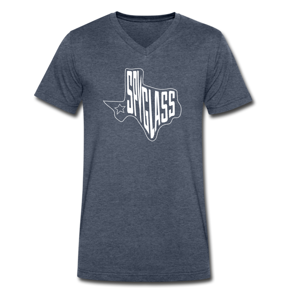 Men's V-Neck T-Shirt - heather navy